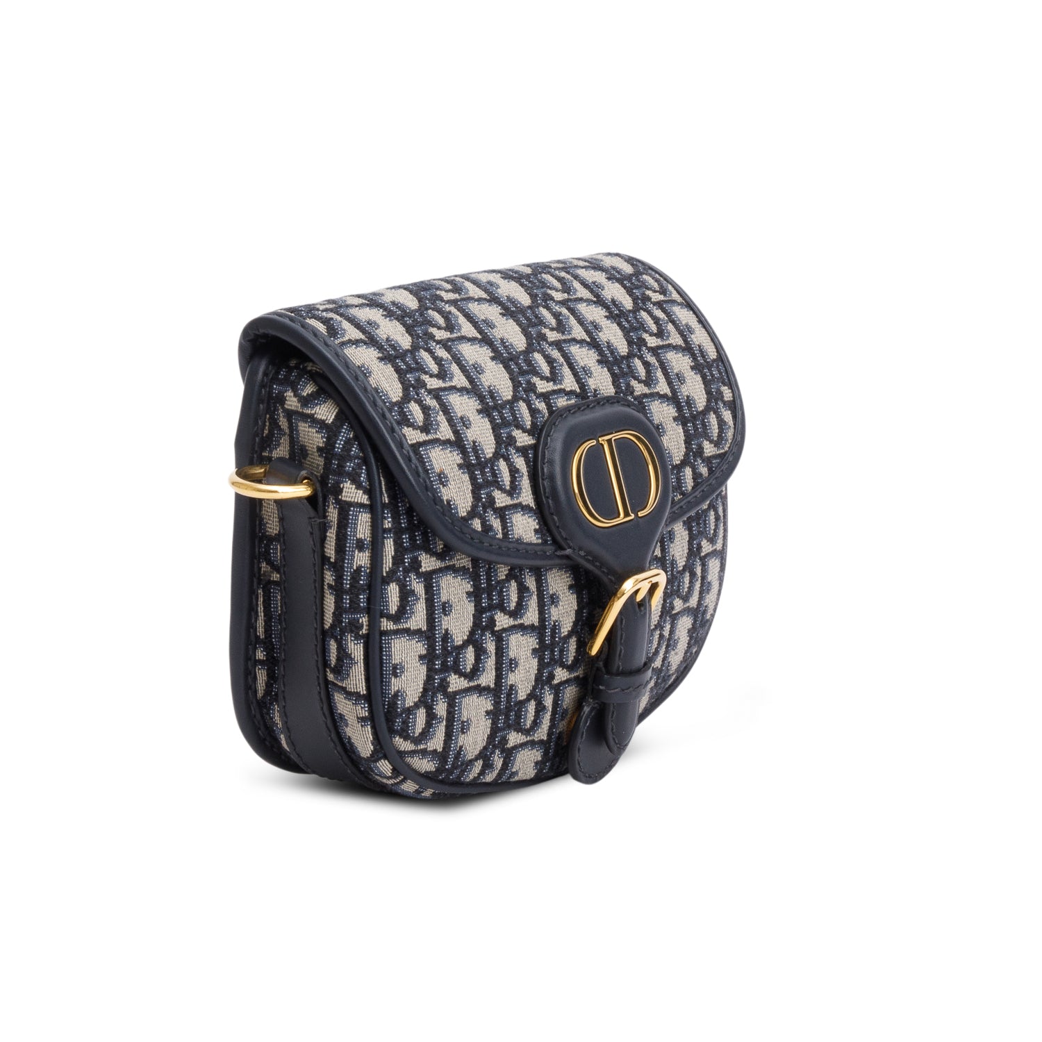 Christian Dior 2020 Blue Oblique Small Bobby Flap Bag w/ Strap & Authenticity Card