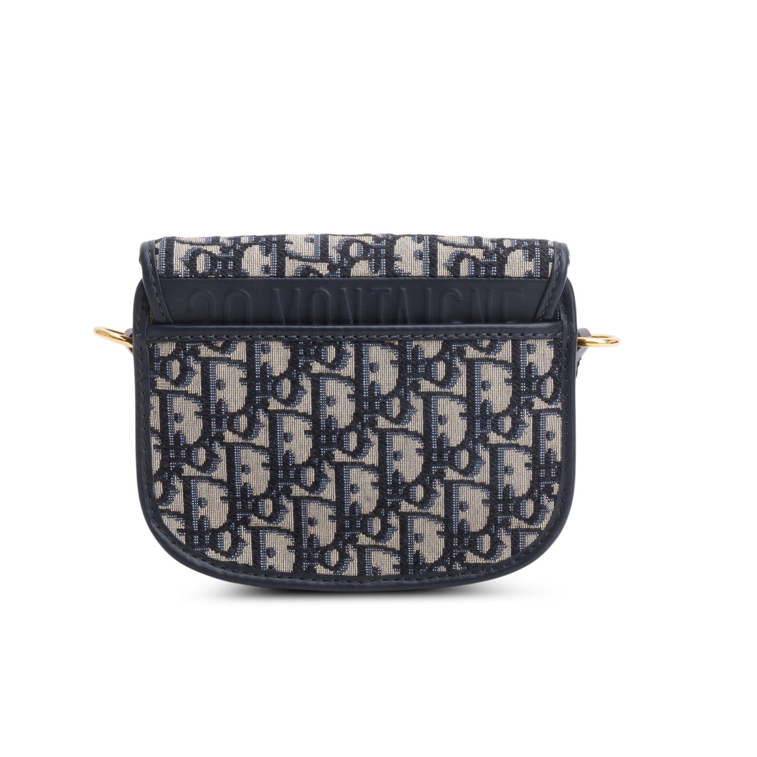 Christian Dior 2020 Blue Oblique Small Bobby Flap Bag w/ Strap & Authenticity Card