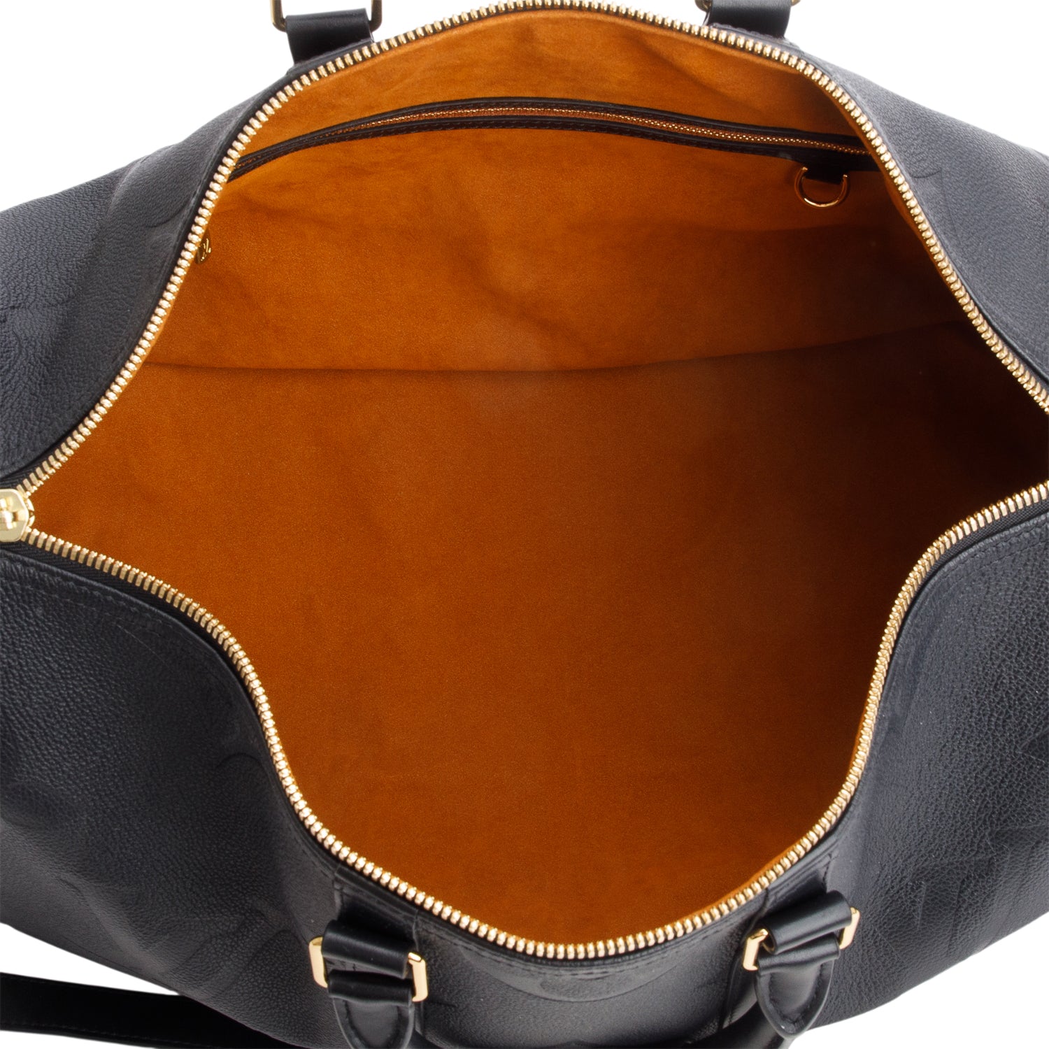 Louis Vuitton Black Monogram Empreinte Giant Leather Keepall Bandouliere 45