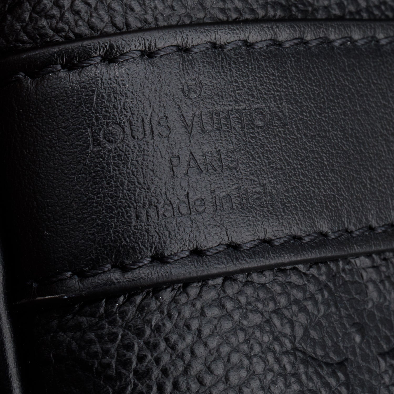 Louis Vuitton Black Monogram Empreinte Giant Leather Keepall Bandouliere 45