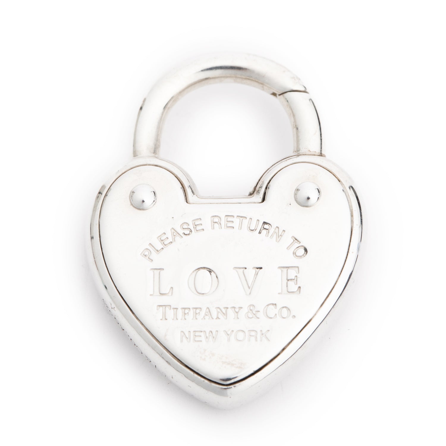 Tiffany & Co. Sterling Silver Medium Love Heart Lock Charm