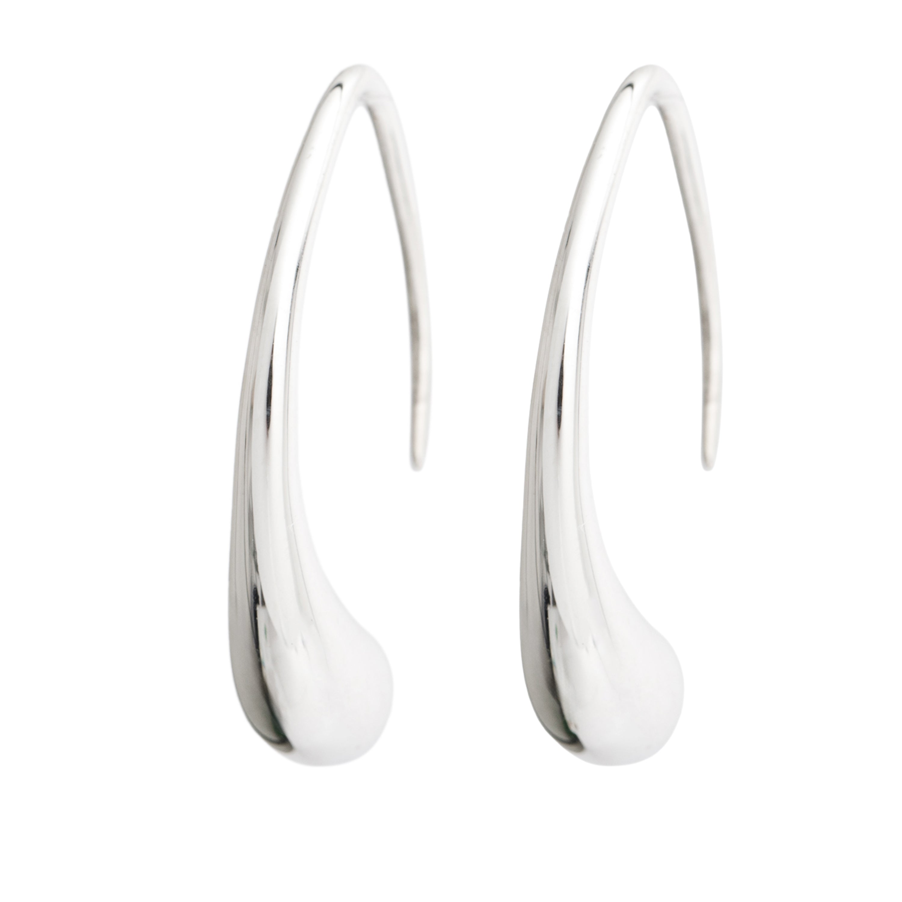 Tiffany & Co. Elsa Peretti Sterling Silver Teardrop Hoop Earrings