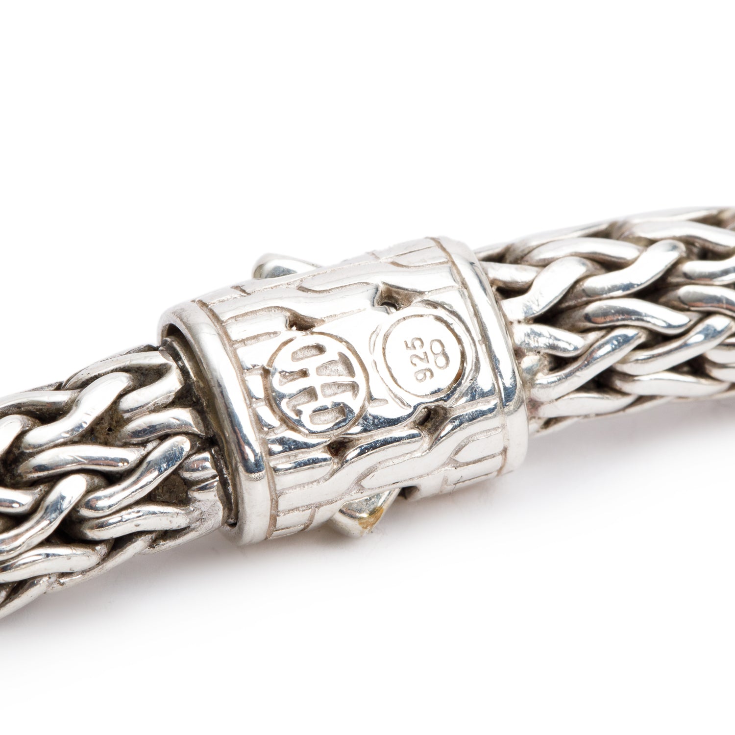 John Hardy Sterling Silver Diamond Classic Icon 7.5 MM Chain Bracelet