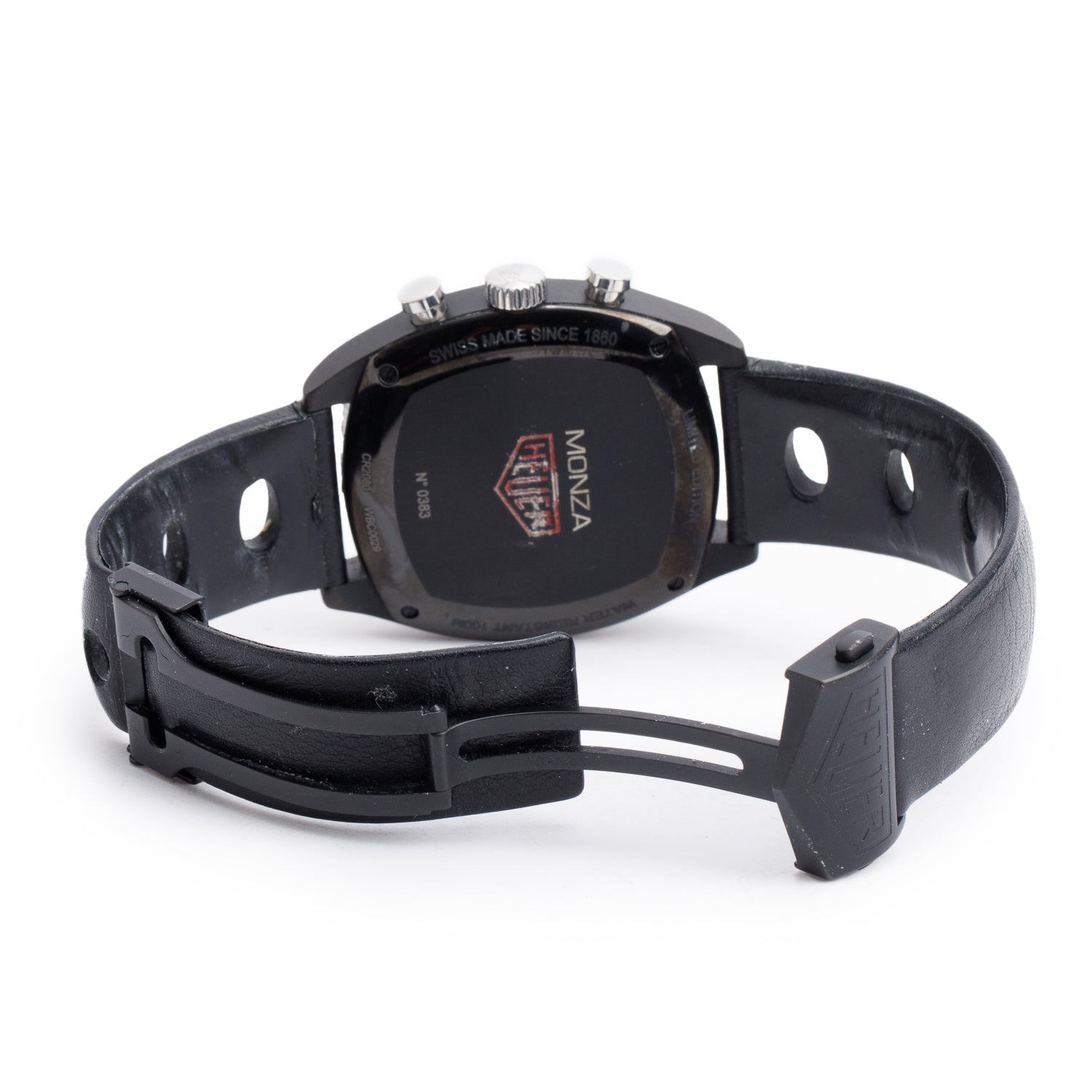 Tag Heuer Black PVD Titanium Limited Edition Heritage Monza 42 MM Automatic Watch Black Dial CR2080 w/ Box & Papers