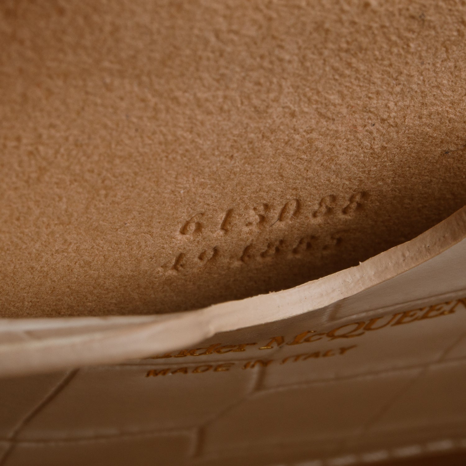 Alexander McQueen White Crocodile Embossed Skull Small Crossbody Bag