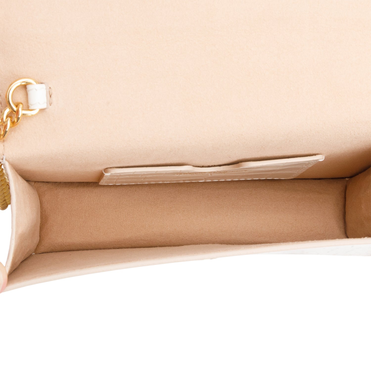 Alexander McQueen White Crocodile Embossed Skull Small Crossbody Bag