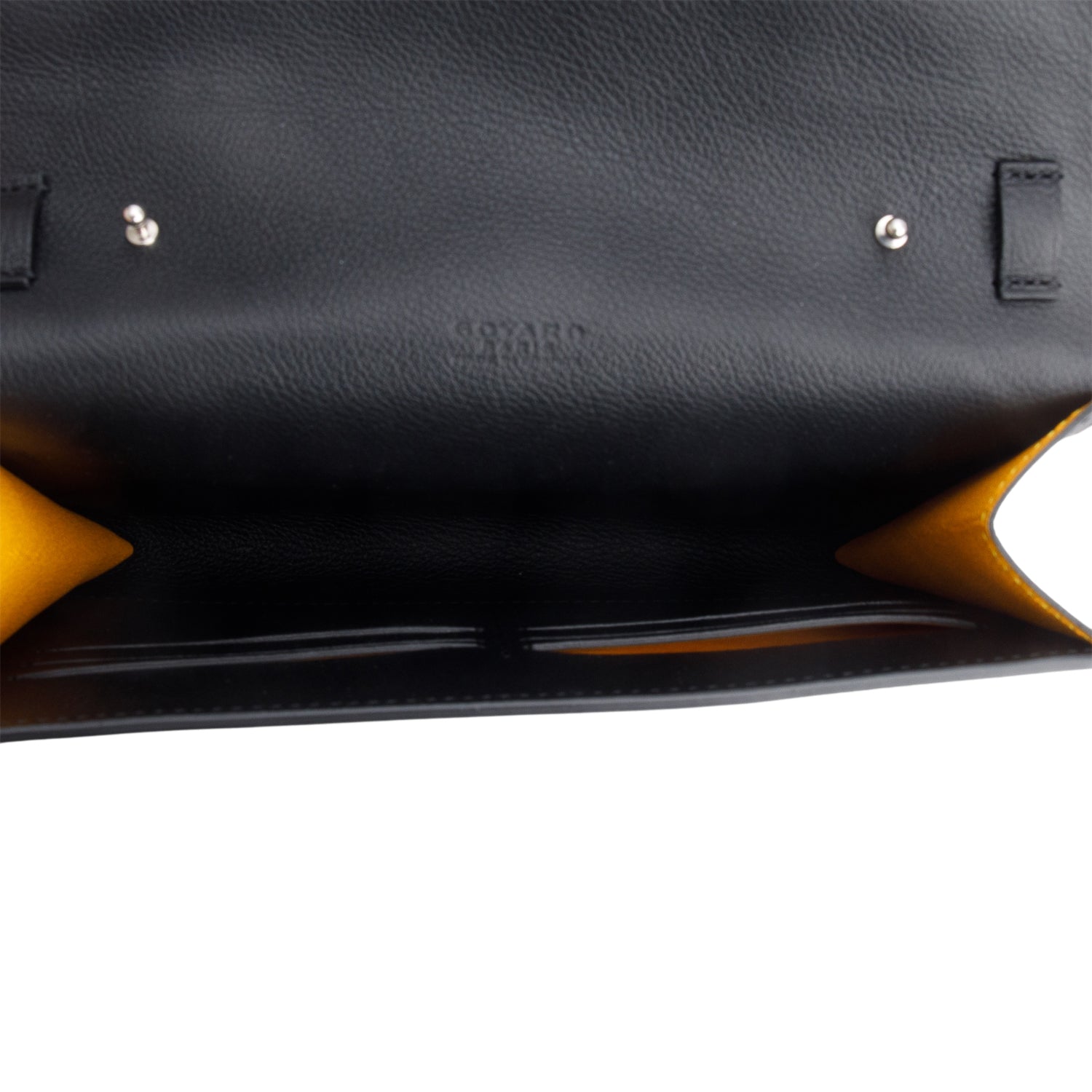 Goyard 2025 Black Goyardine Calfskin Chypre Wallet Pouch w/ Box, Strap & Receipt