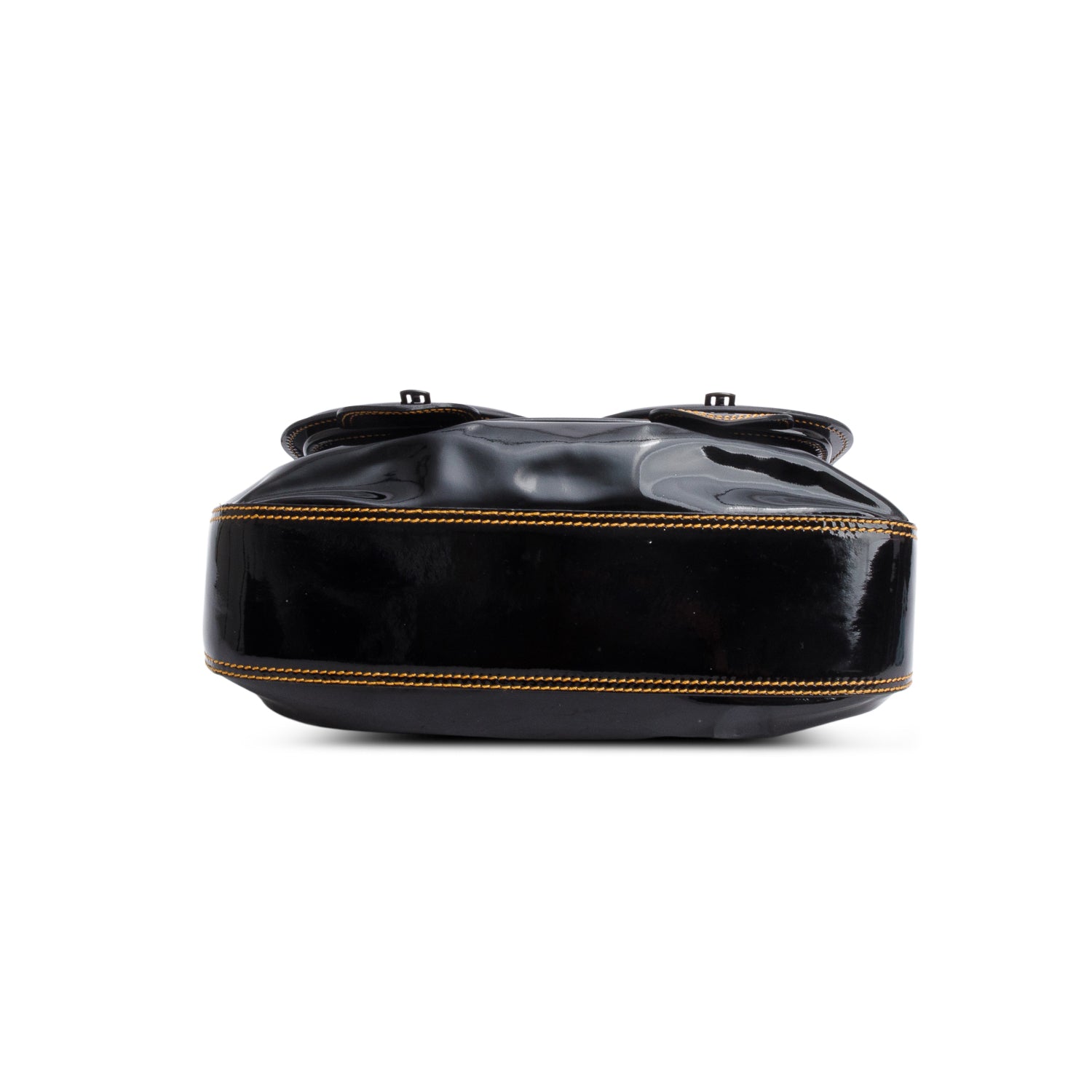 Fendi Black Patent Leather B Shoulder Bag