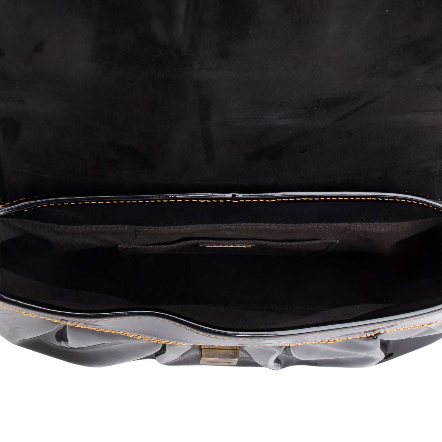 Fendi Black Patent Leather B Shoulder Bag