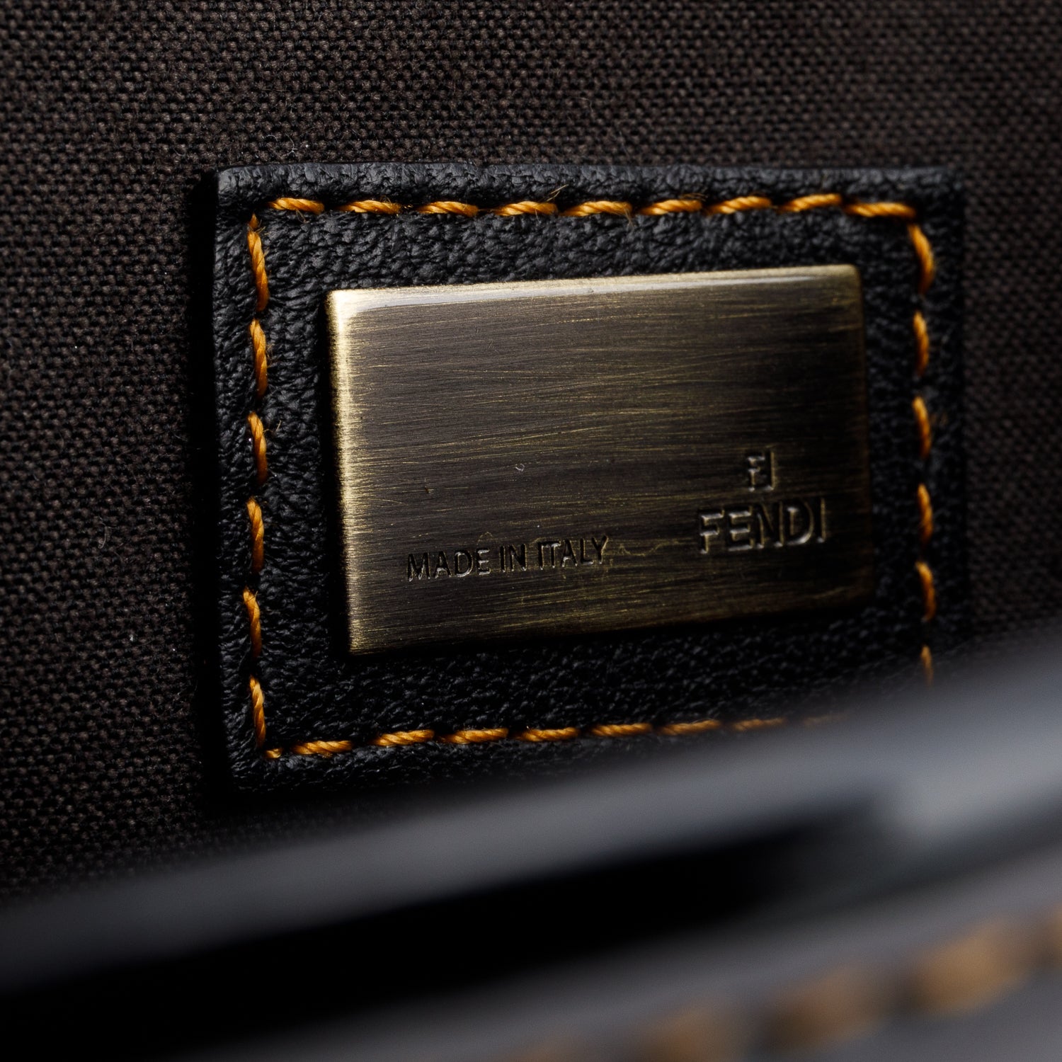 Fendi Black Patent Leather B Shoulder Bag