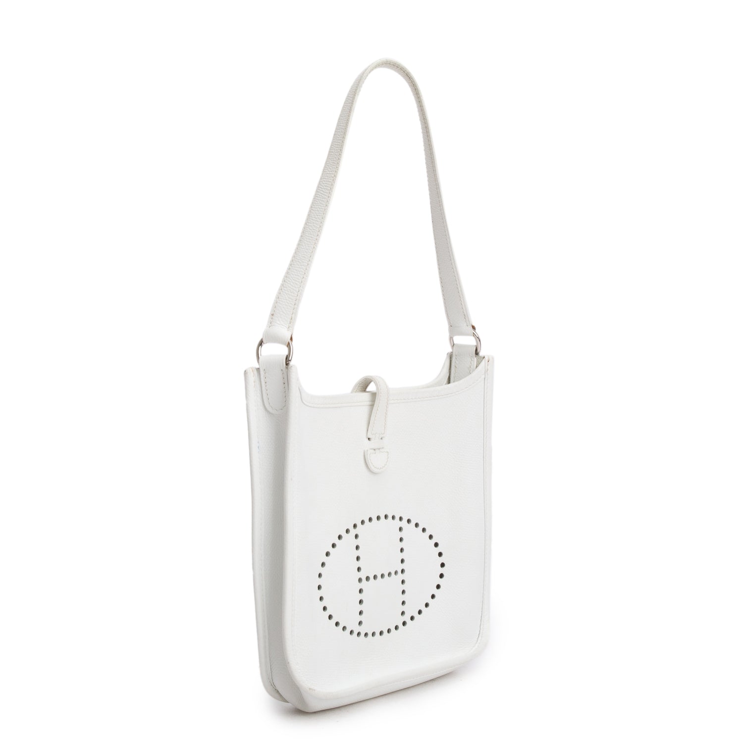 Hermes Blanc Epsom Leather Evelyne TPM