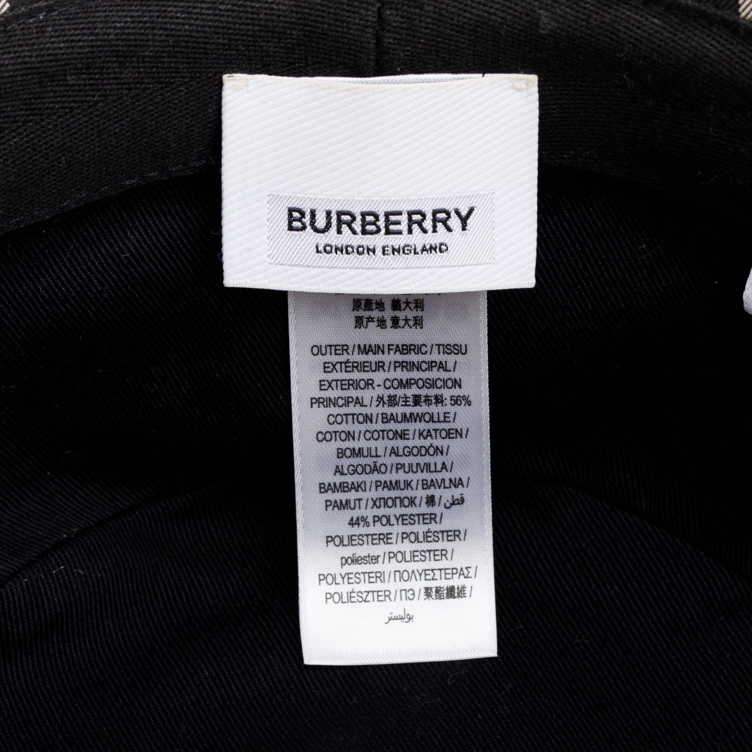 Burberry Beige Technical Cotton Vintage Check Bucket Hat, Size L