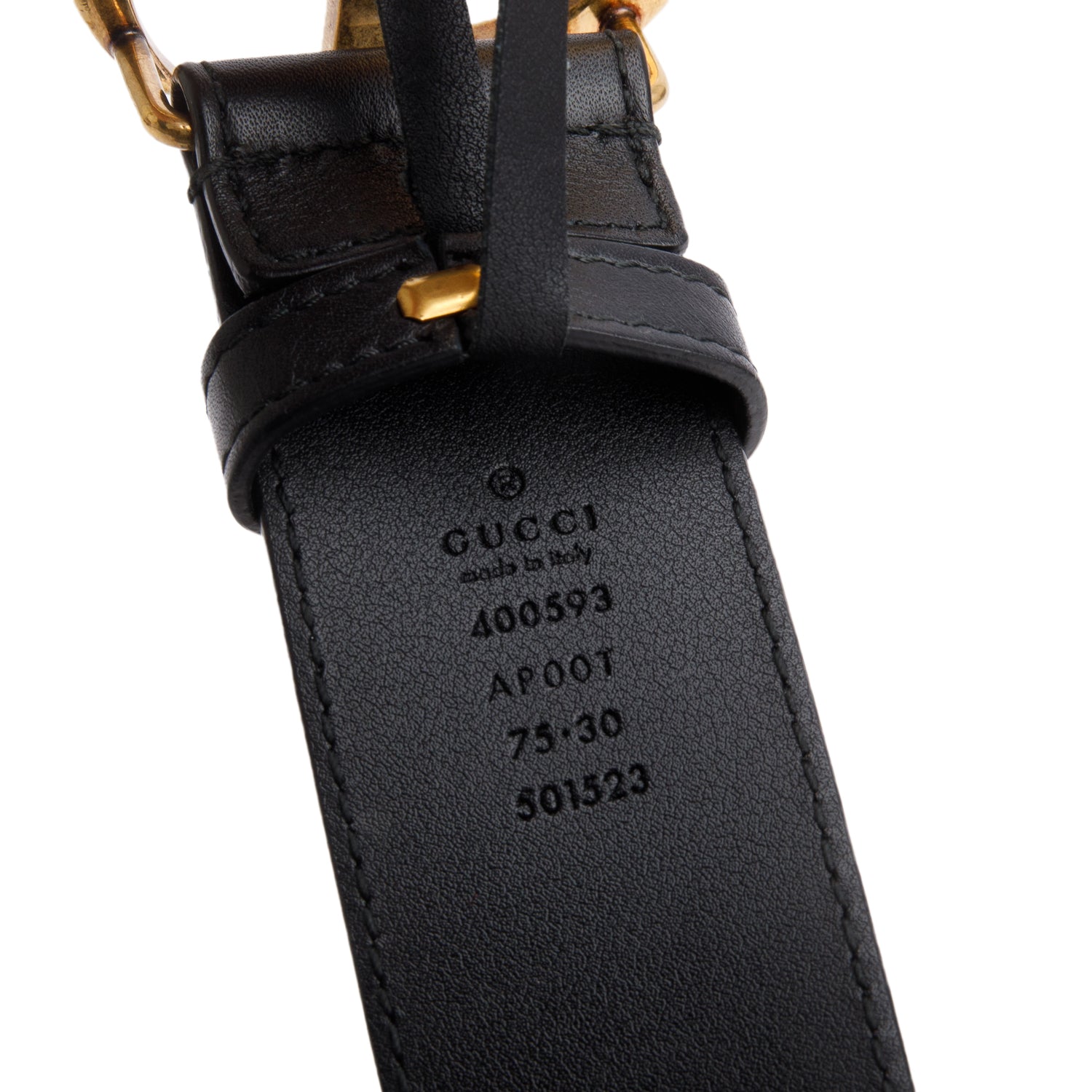 Gucci GG Marmont Black Wide Leather Belt 75 30