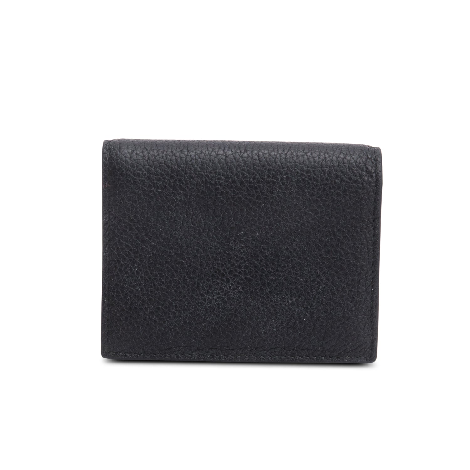 Prada Black Vitello Daino Compact Wallet