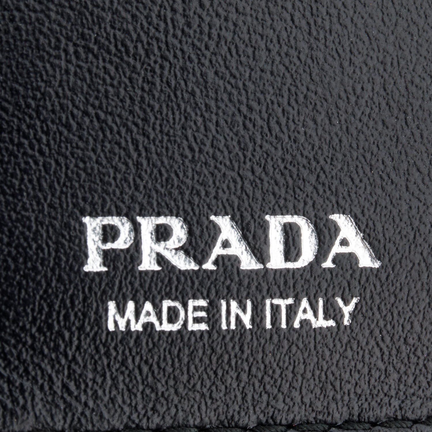 Prada Black Vitello Daino Compact Wallet