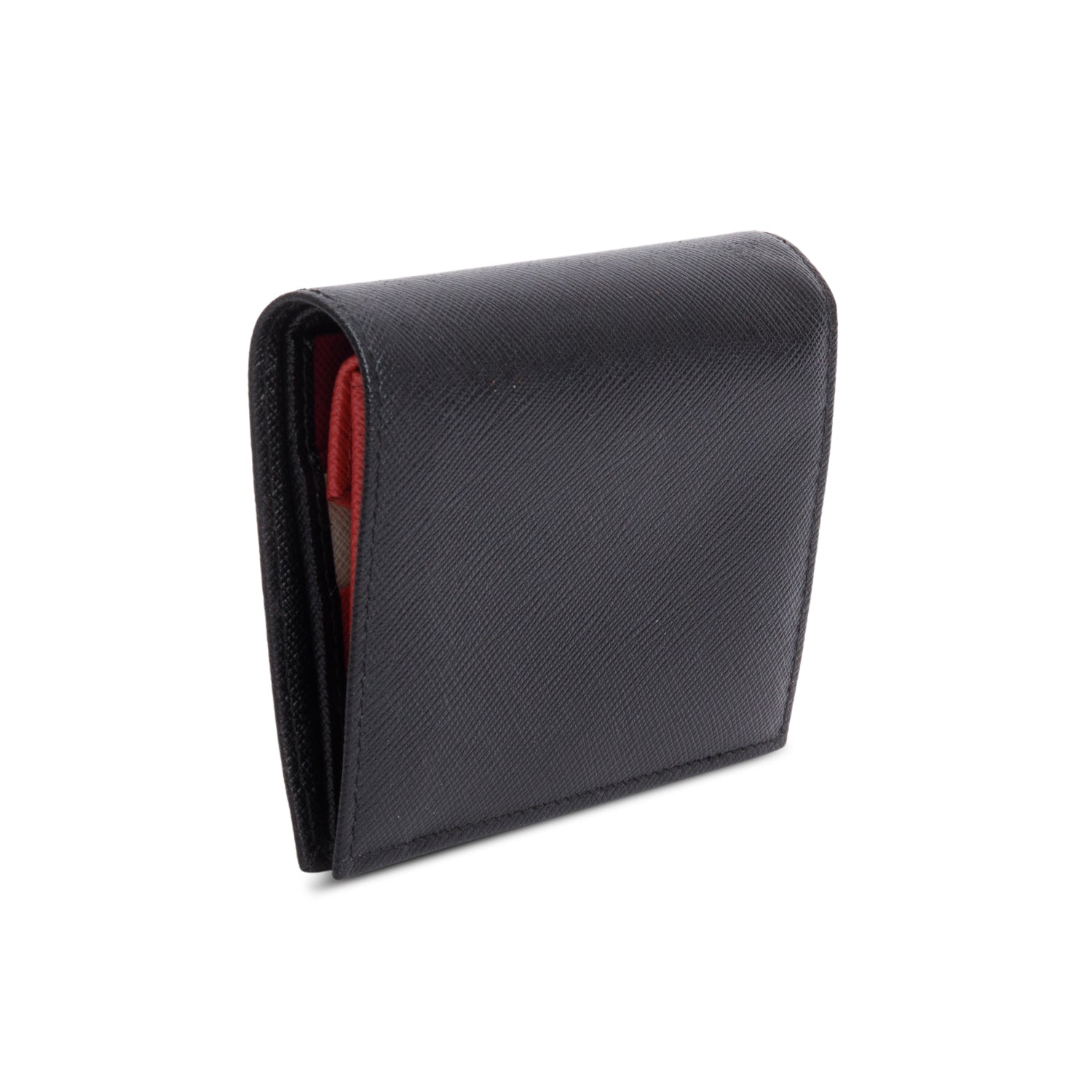 Prada Black Saffiano Small Leather Wallet w/ Box & Authenticity Card