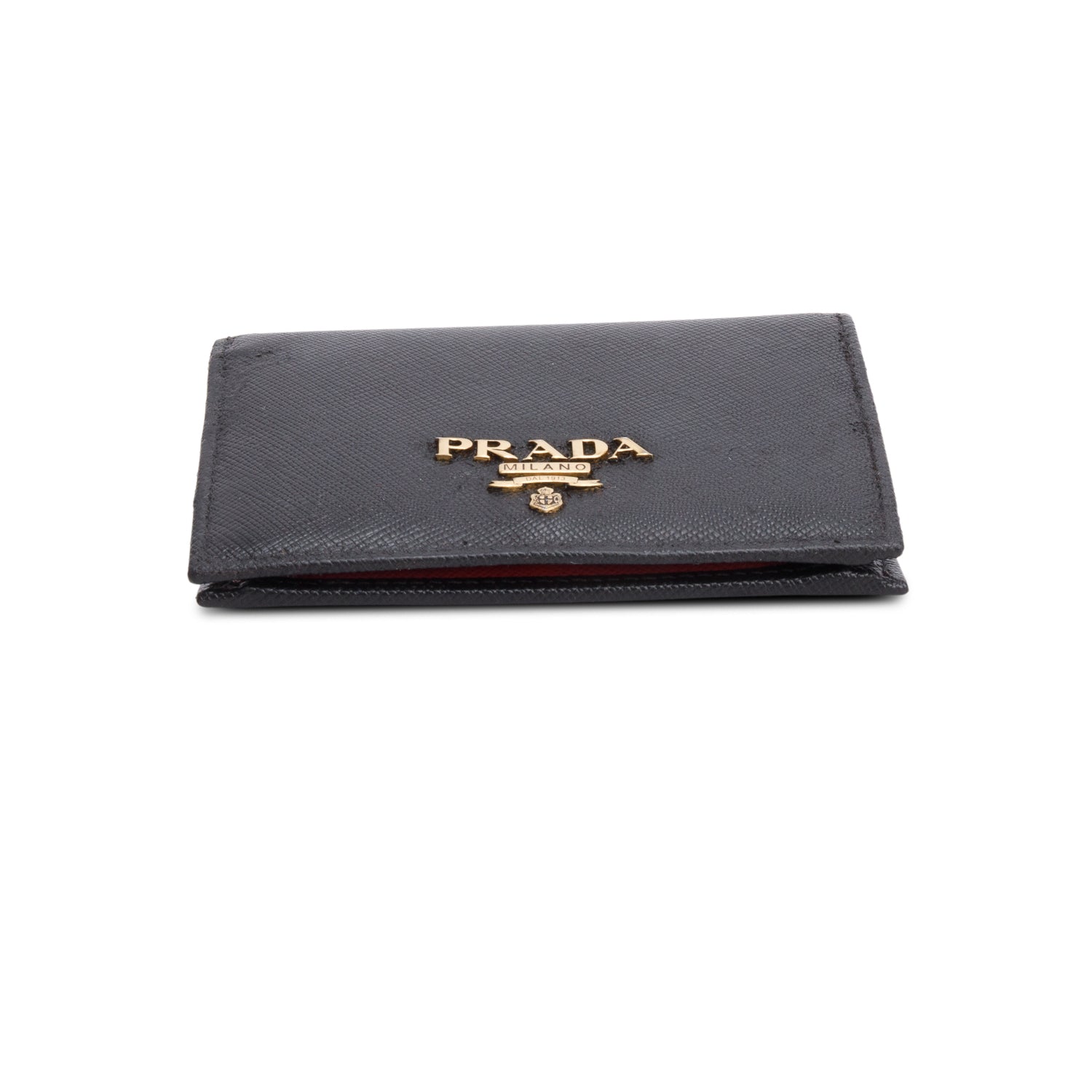 Prada Black Saffiano Small Leather Wallet w/ Box & Authenticity Card