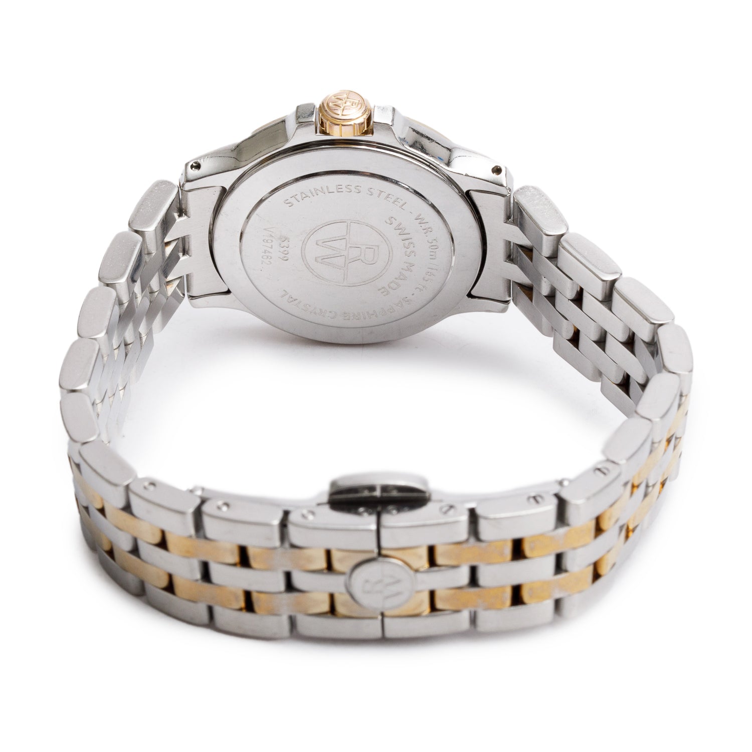 Raymond Weil Two-Tone Stainless Steel Tango 28 MM Watch White Diamond Dial 5399