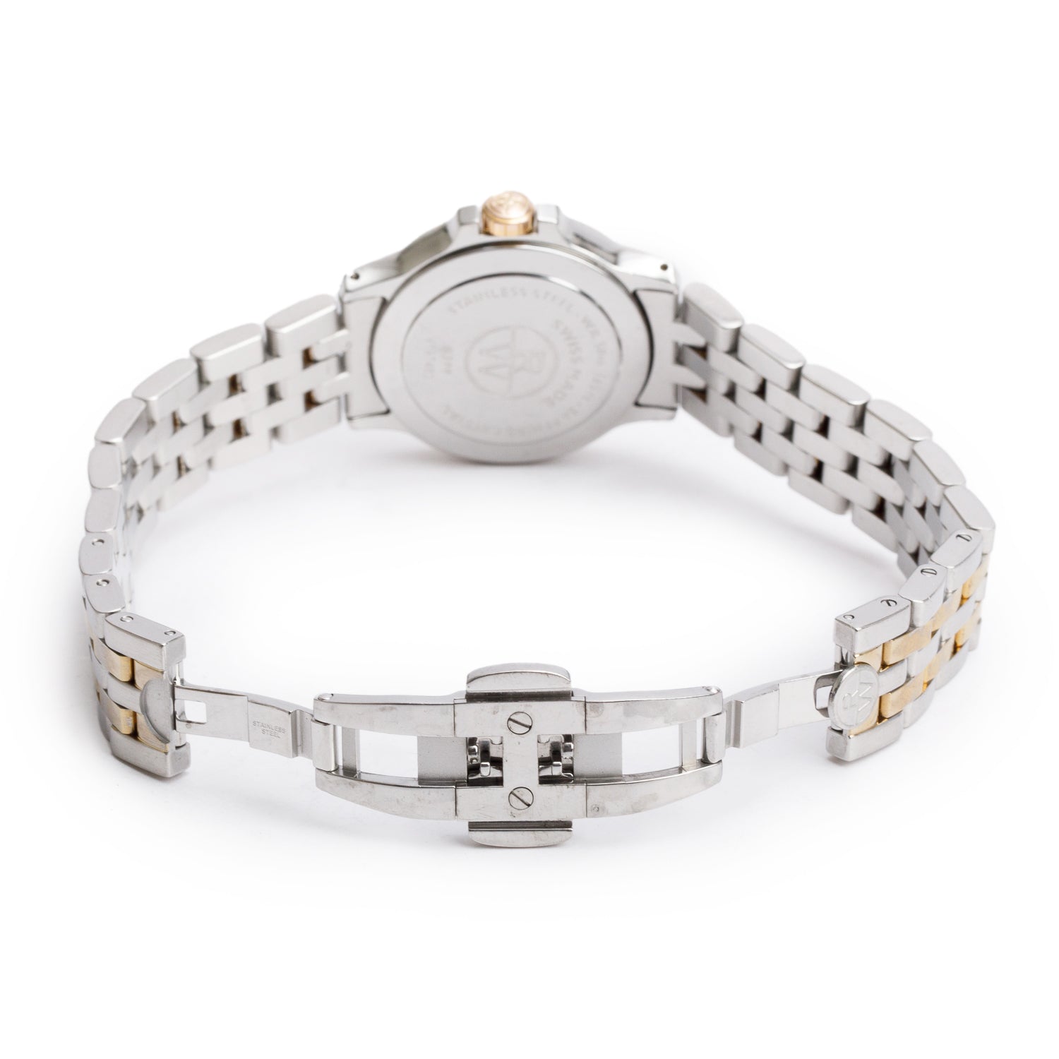 Raymond Weil Two-Tone Stainless Steel Tango 28 MM Watch White Diamond Dial 5399