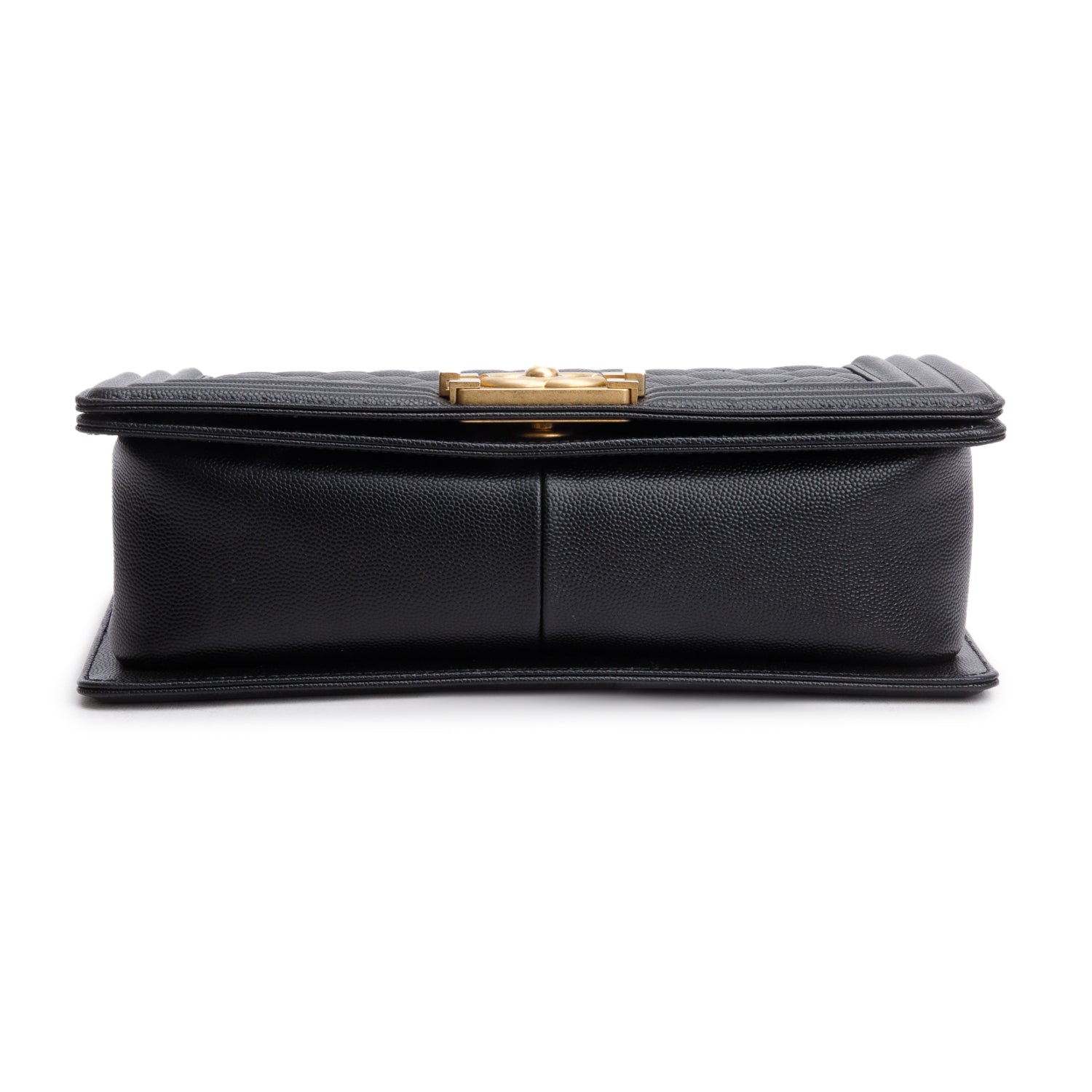 Chanel 2020 Black Caviar Quilted Medium Boy Flap Bag w/ Box