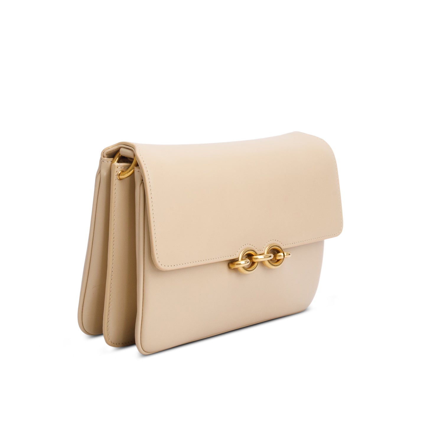 Saint Laurent 2022 Beige Smooth Calfskin Le Maillon Satchel