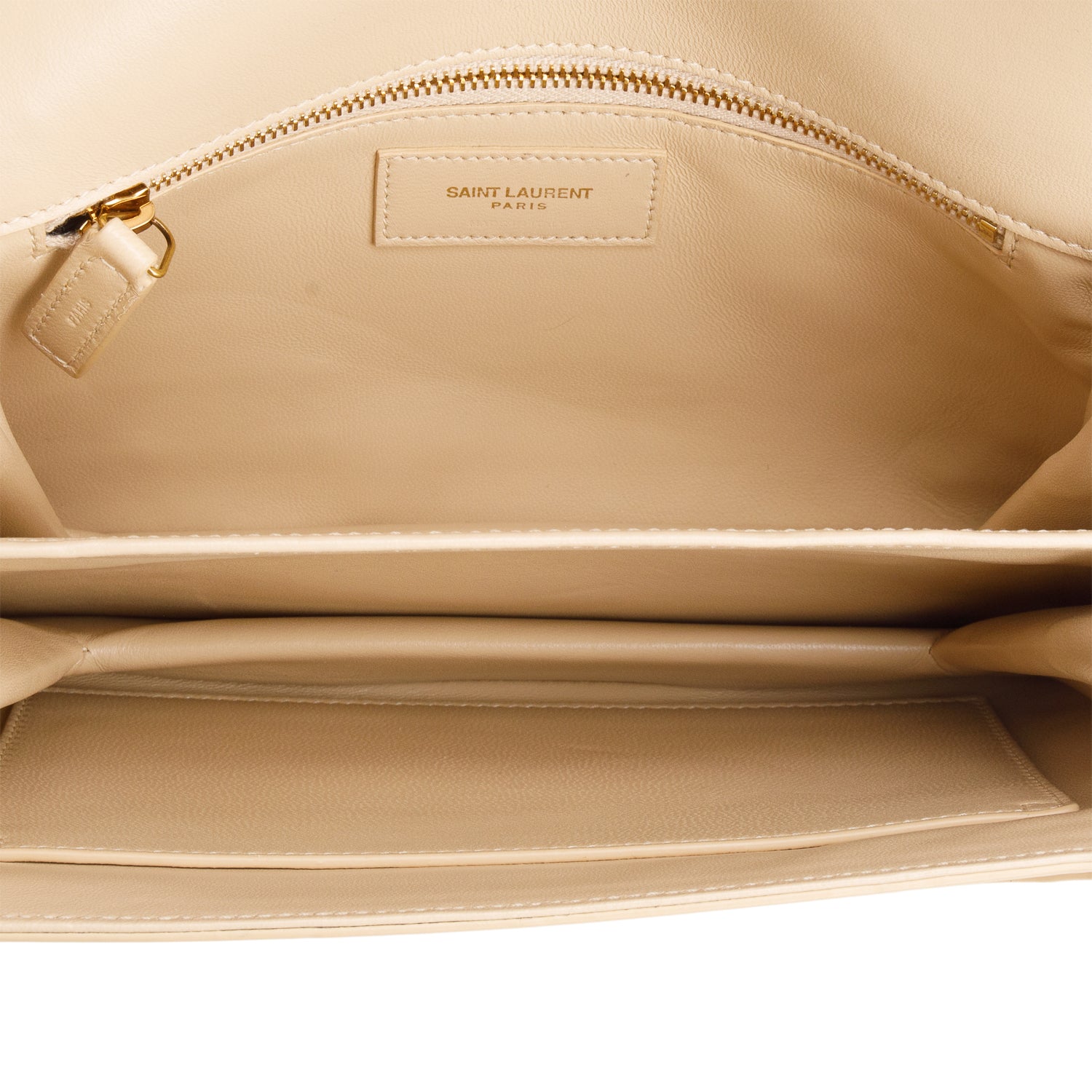 Saint Laurent 2022 Beige Smooth Calfskin Le Maillon Satchel