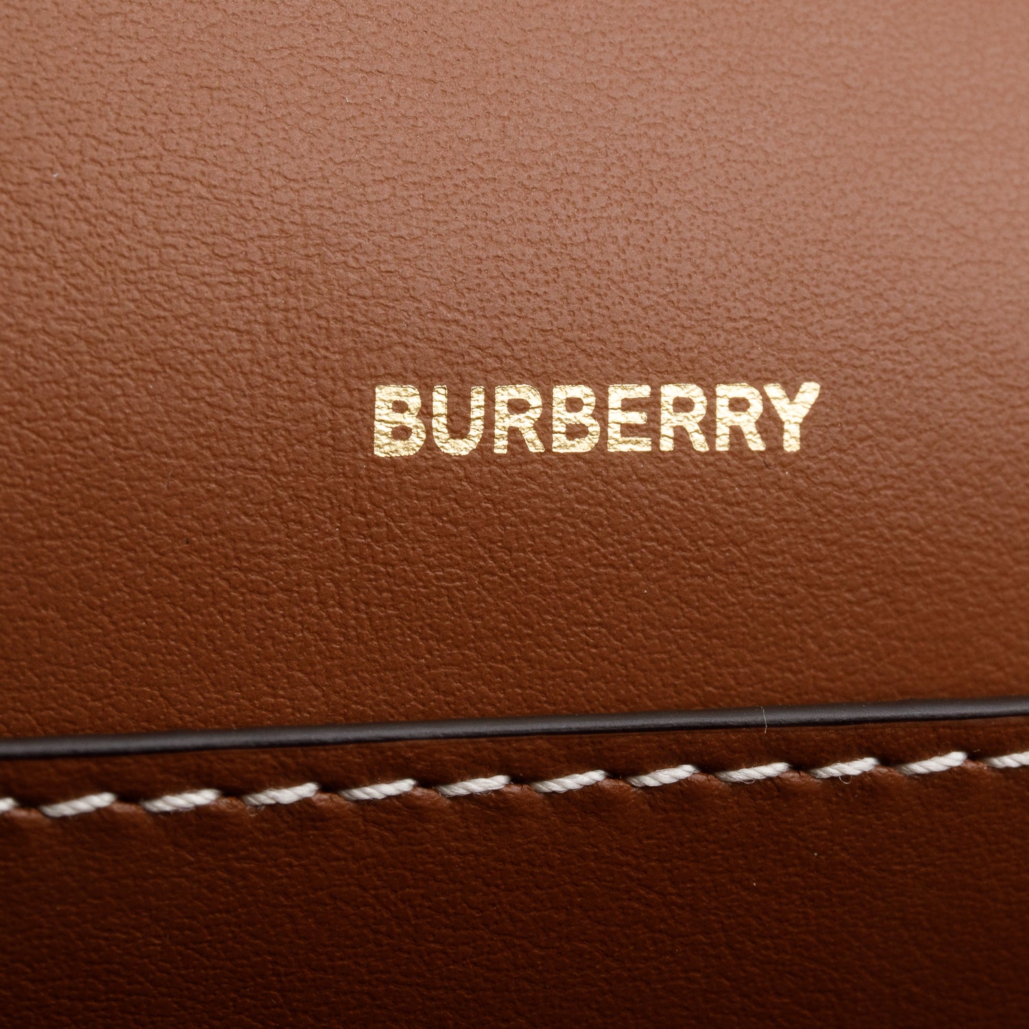 Burberry Brown Calfskin Vintage Check New Hampshire Bag