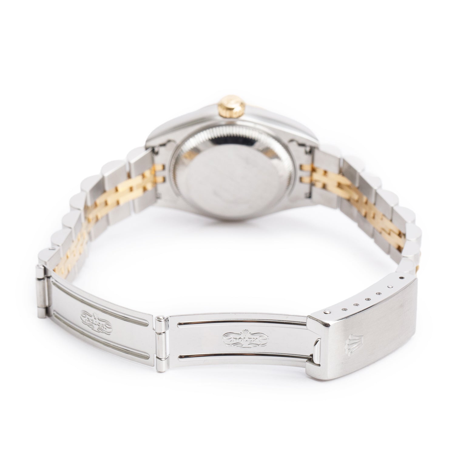 Rolex Stainless Steel & 18k Yellow Gold Datejust 26 MM Watch Champagne Diamond Dial 69173
