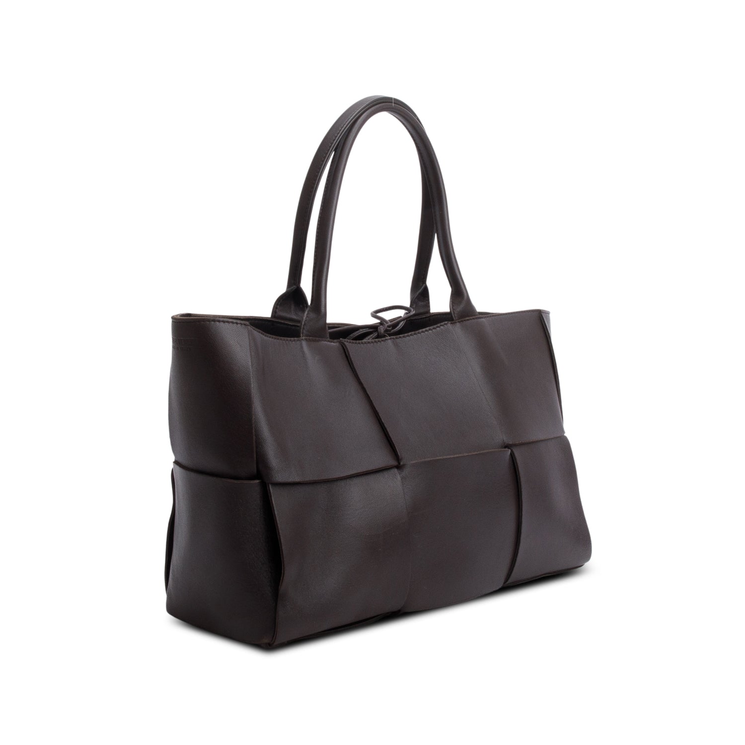 Bottega Veneta Brown Maxi Intrecciato Arco Small Tote Bag