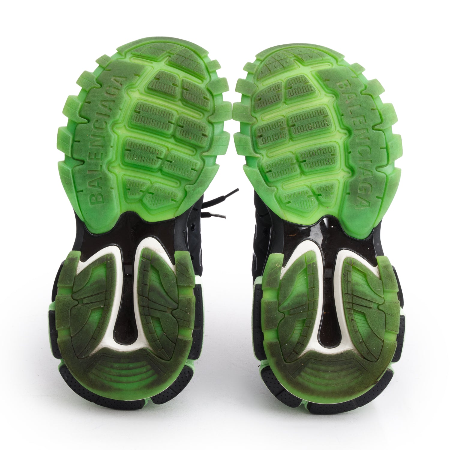 Balenciaga Black Mesh Rubber Track Sneakers, Size 39