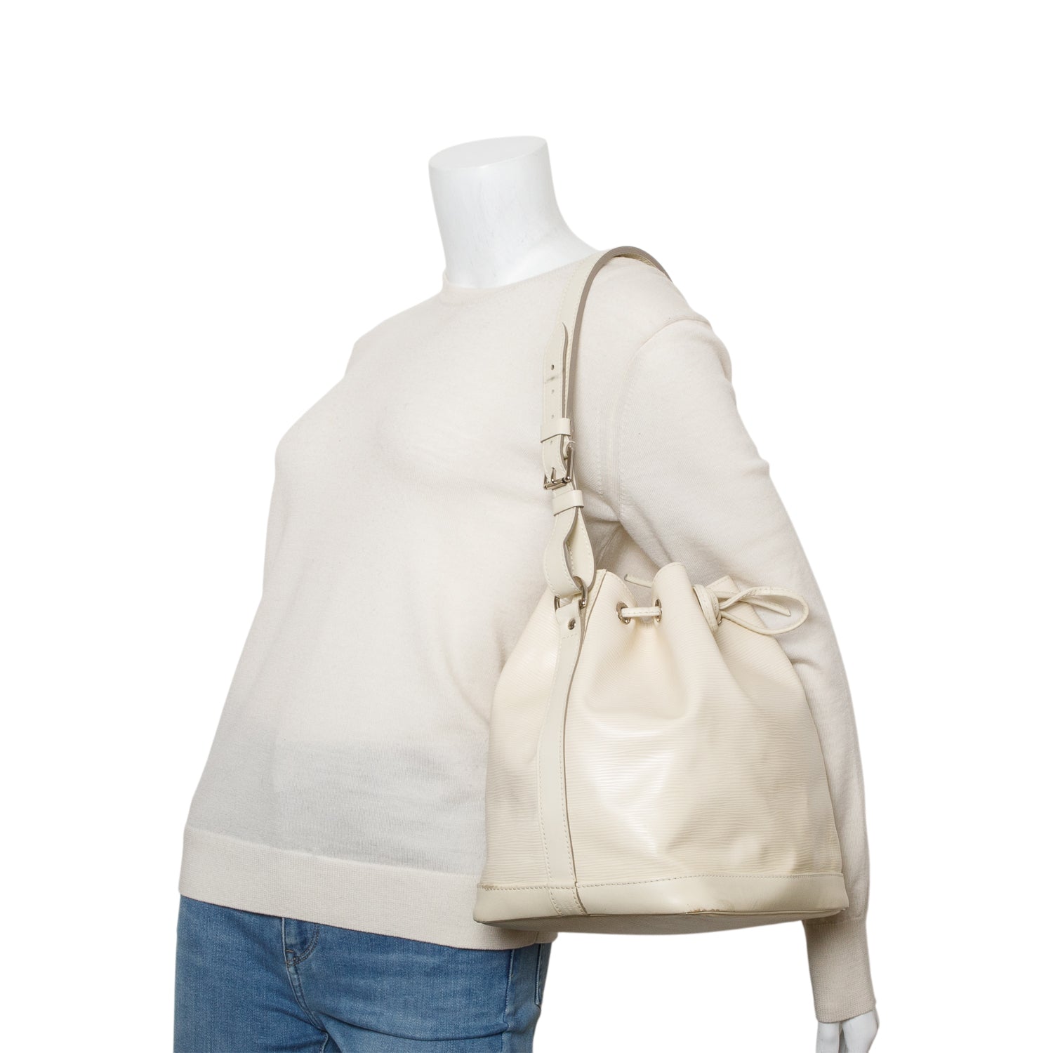 Louis Vuitton Cream Epi Petit Leather Noe