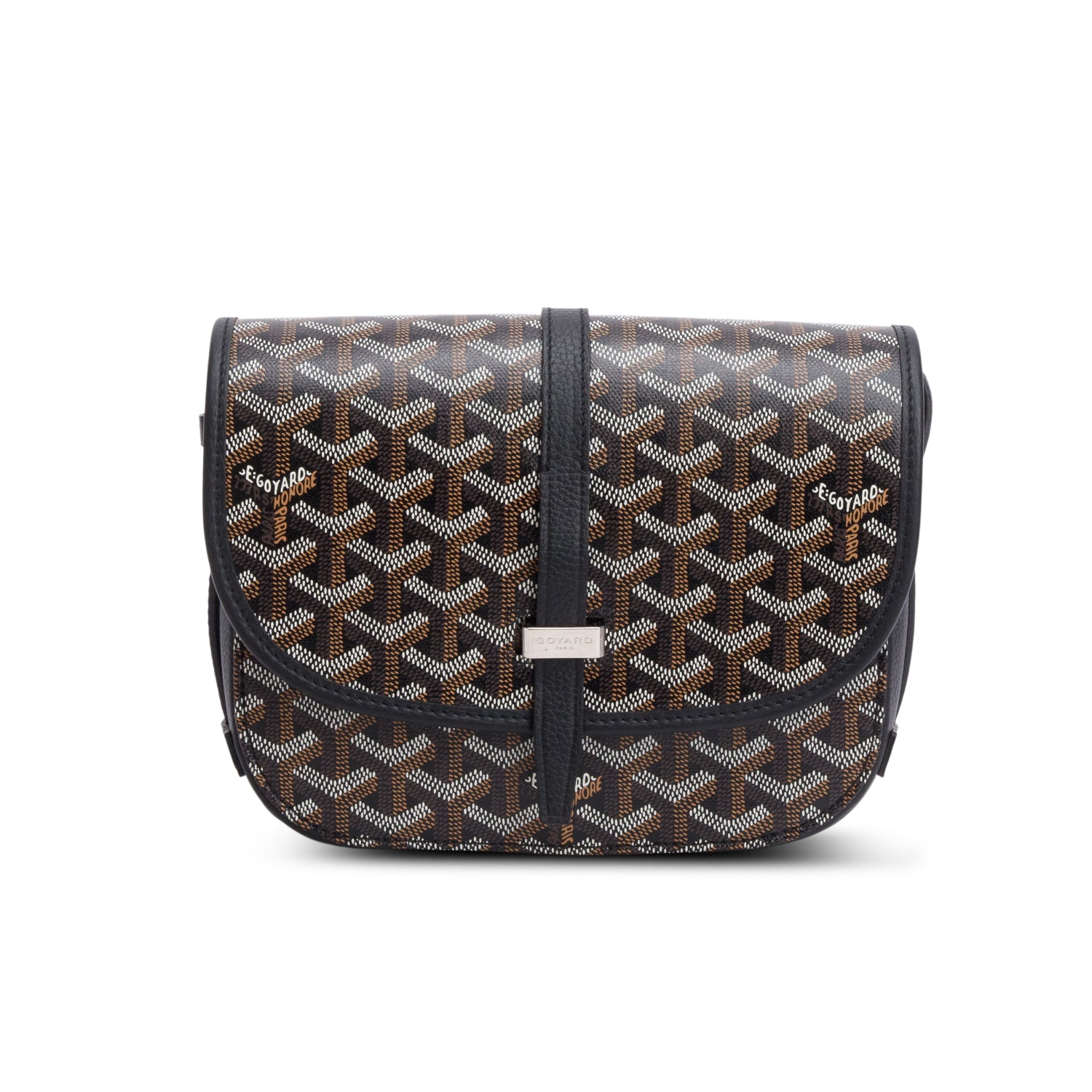 Goyard 2024 Black Goyardine Belvedere II PM Messenger Bag