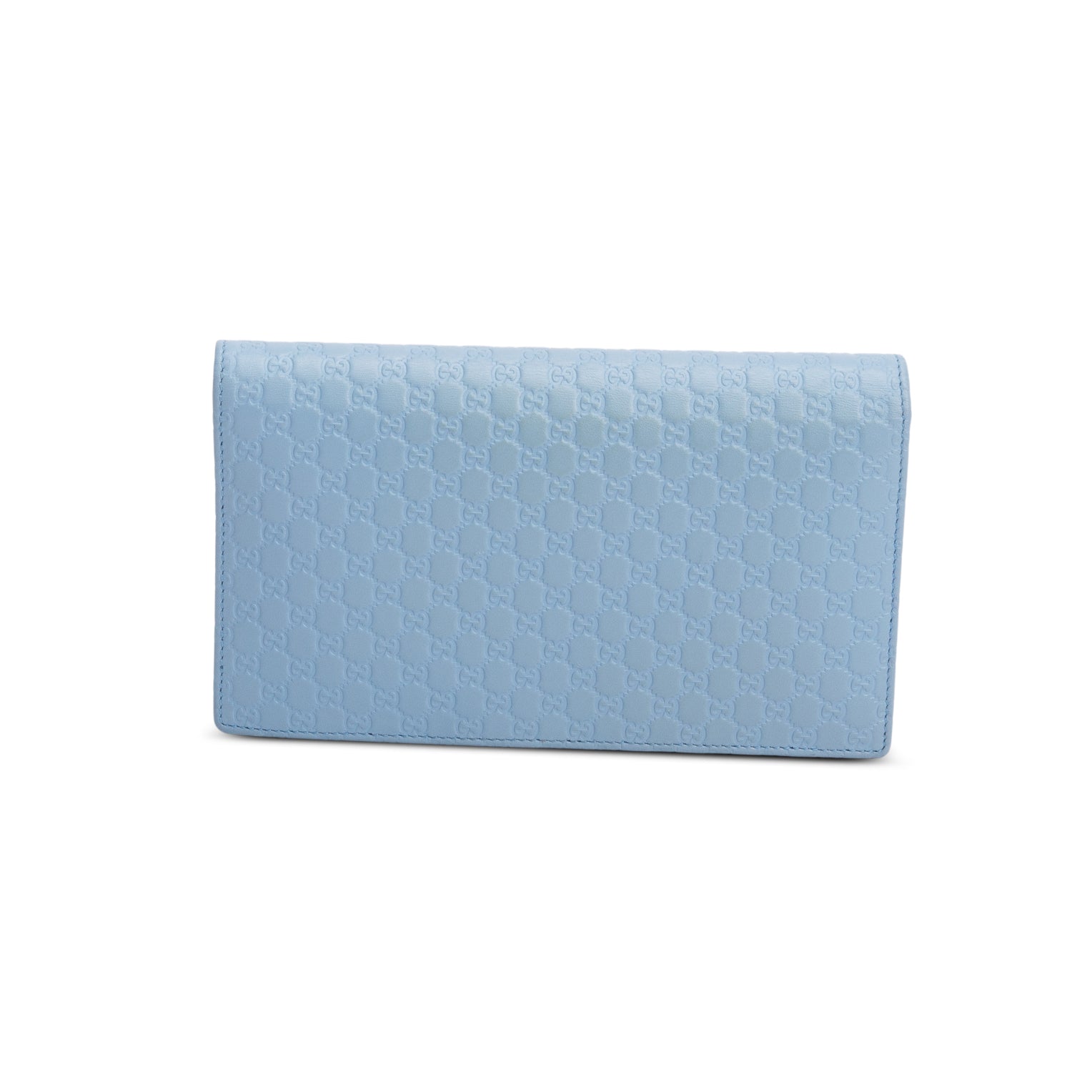 Gucci Blue Microguccissima Wallet on Strap w/ Box