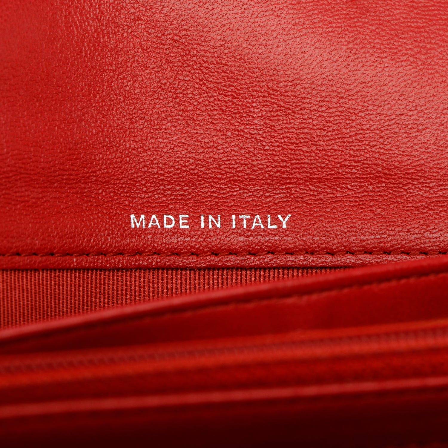 Chanel Red Lambskin Quilted Large Flap Wallet w/ Box