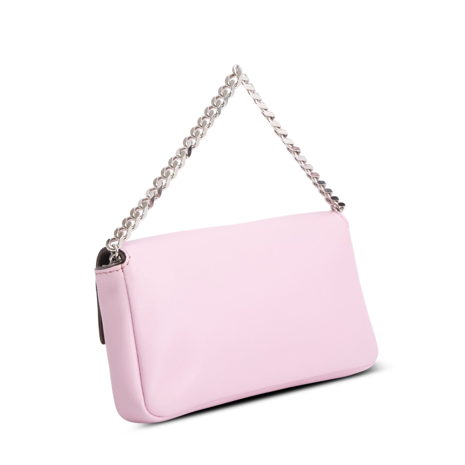 Fendi Pink Calfskin Micro Monster Baguette w/ Strap