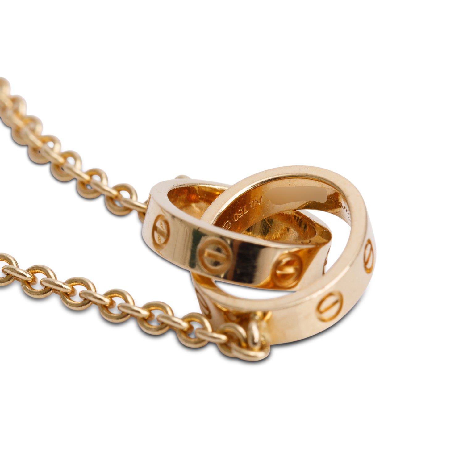 Cartier 18k Yellow Gold Love Necklace w/ Box & Certificate