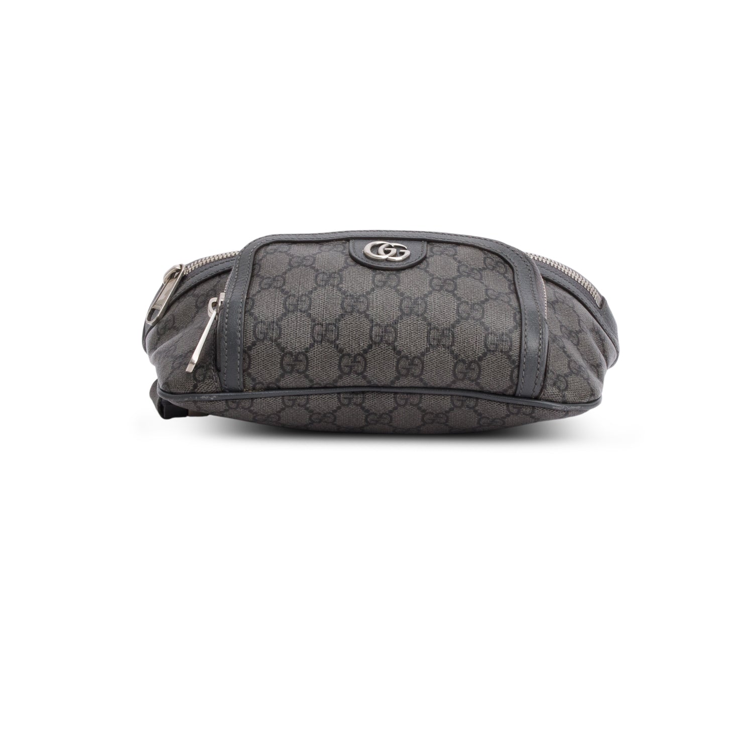 Gucci Grey GG Supreme Monogram Textured Calfskin Ophidia Medium Belt Bag