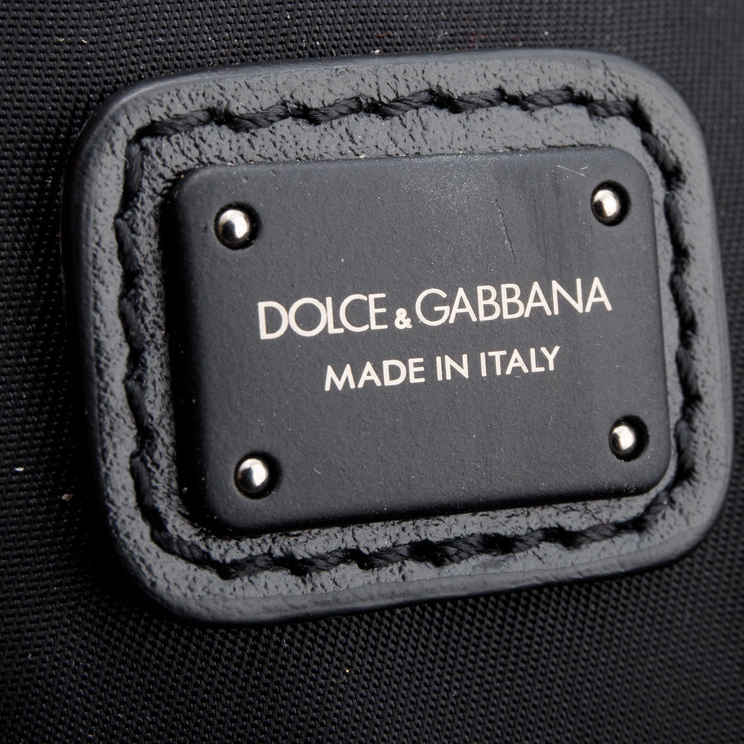 Dolce & Gabbana Black White Nylon Illustrated Backpack