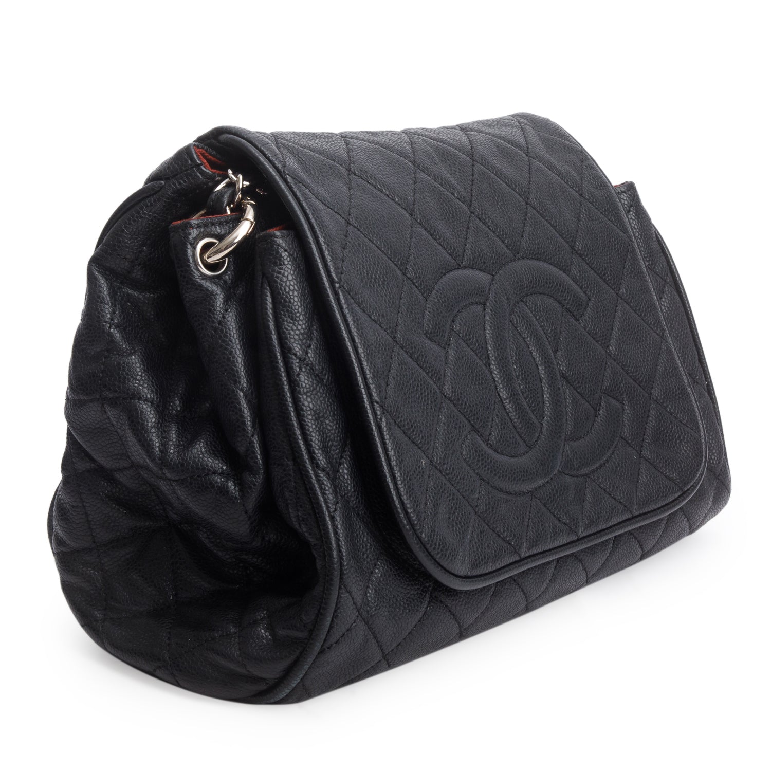Chanel Black Caviar Quilted Leather Timeless Accordion Flap Bag