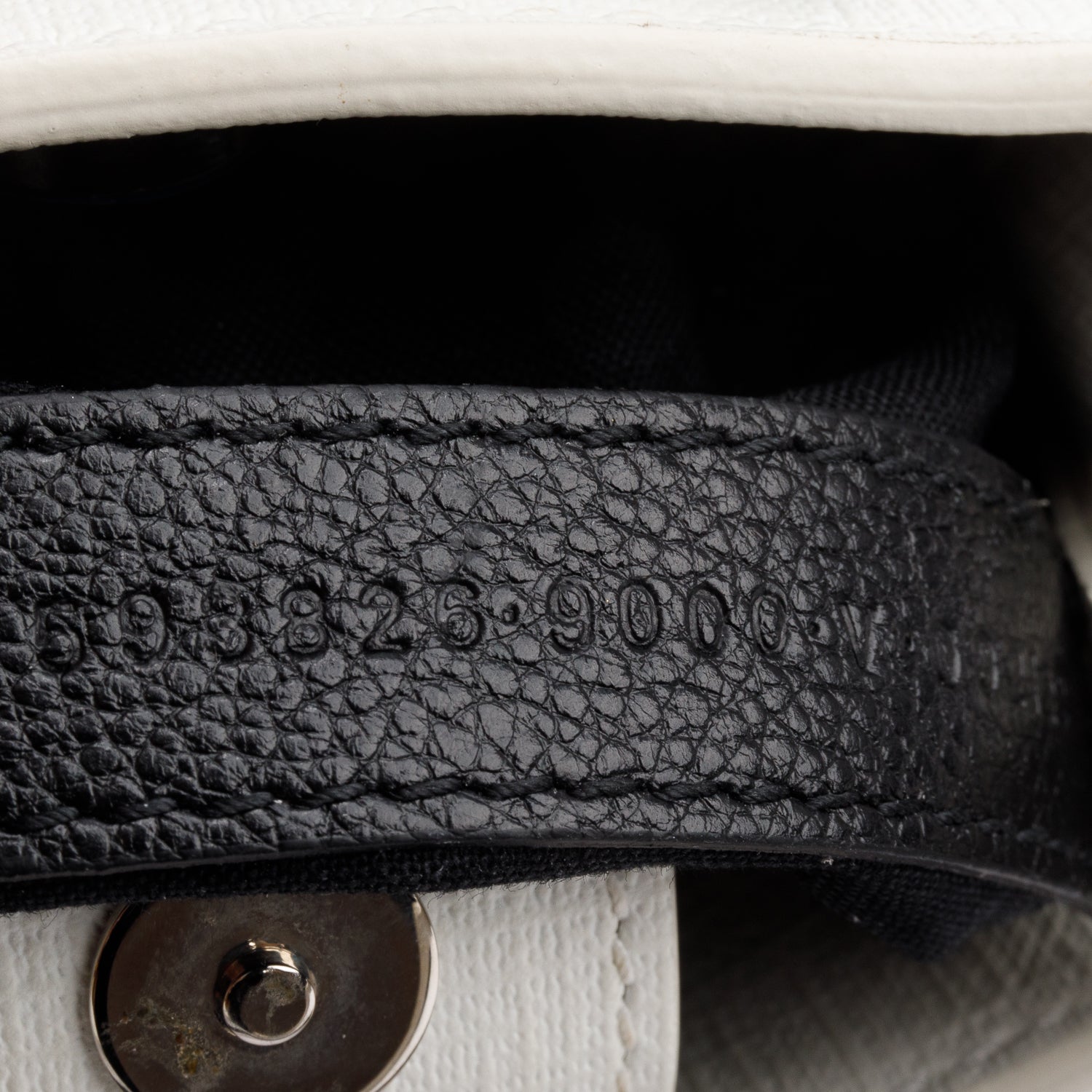 Balenciaga White Squared Calfskin Logo Shopping Phone Holder Bag