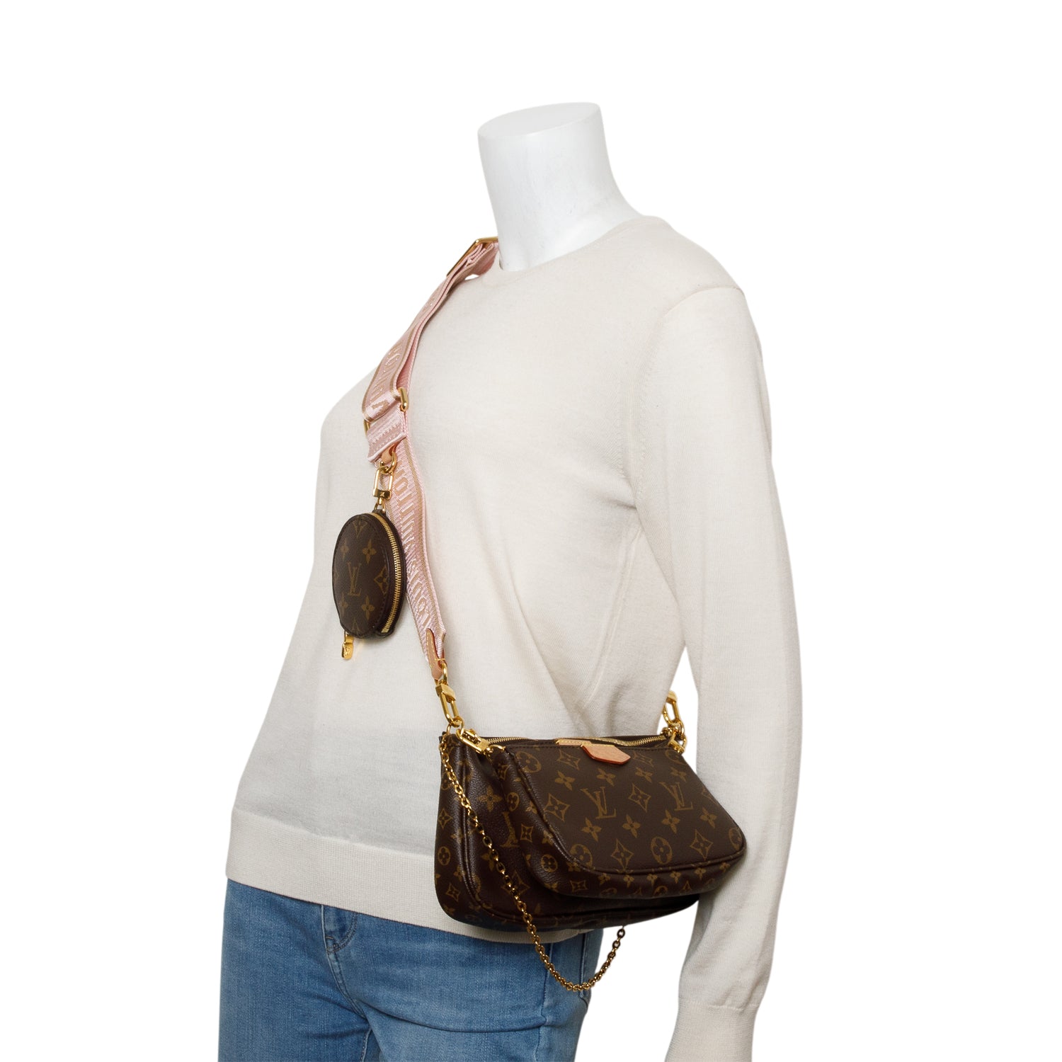 Louis Vuitton 2020 Monogram Rose Multi-Pochette Accessoires w/ Box & Receipt