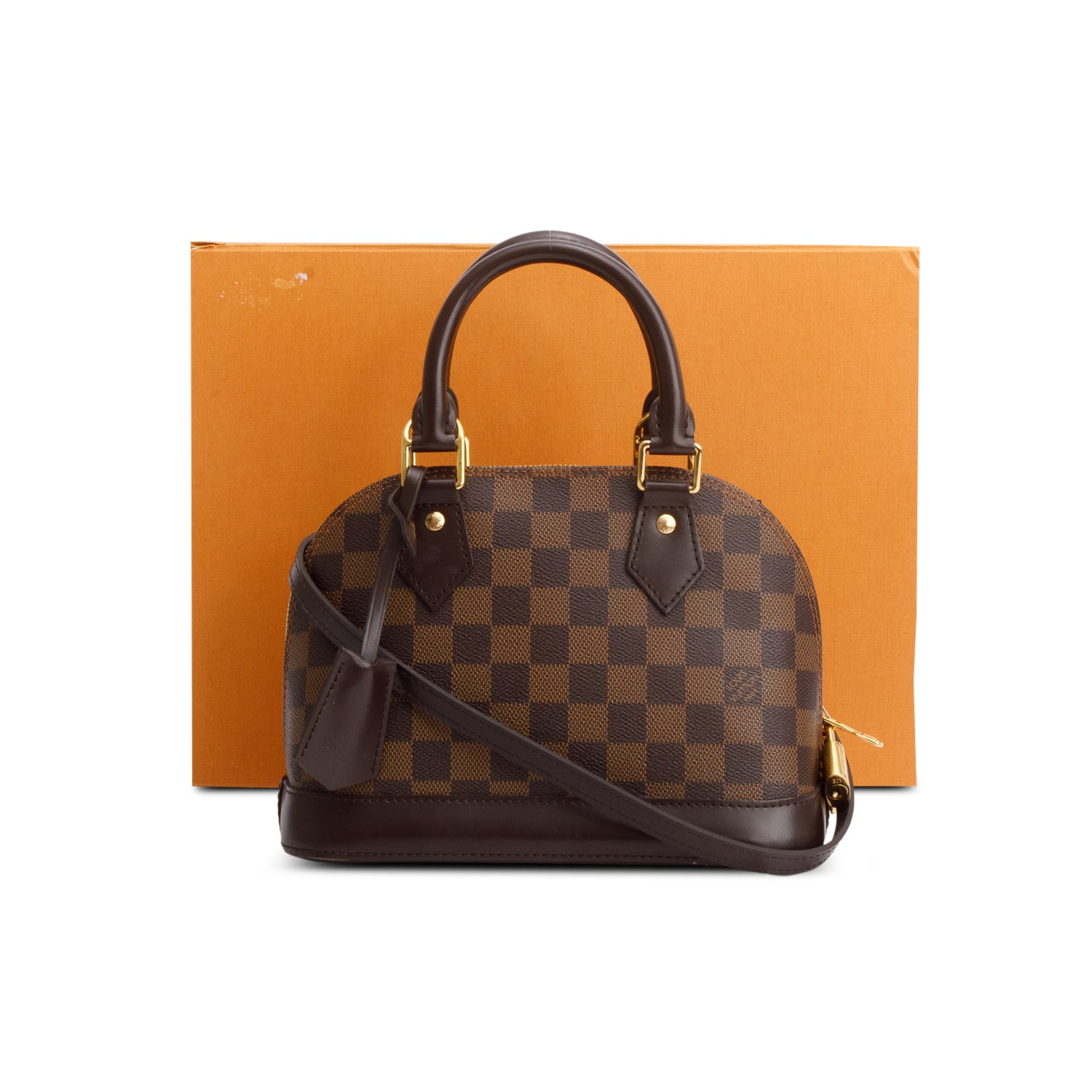 Louis Vuitton Damier Ebene Alma BB w/ Box, Strap & Receipt