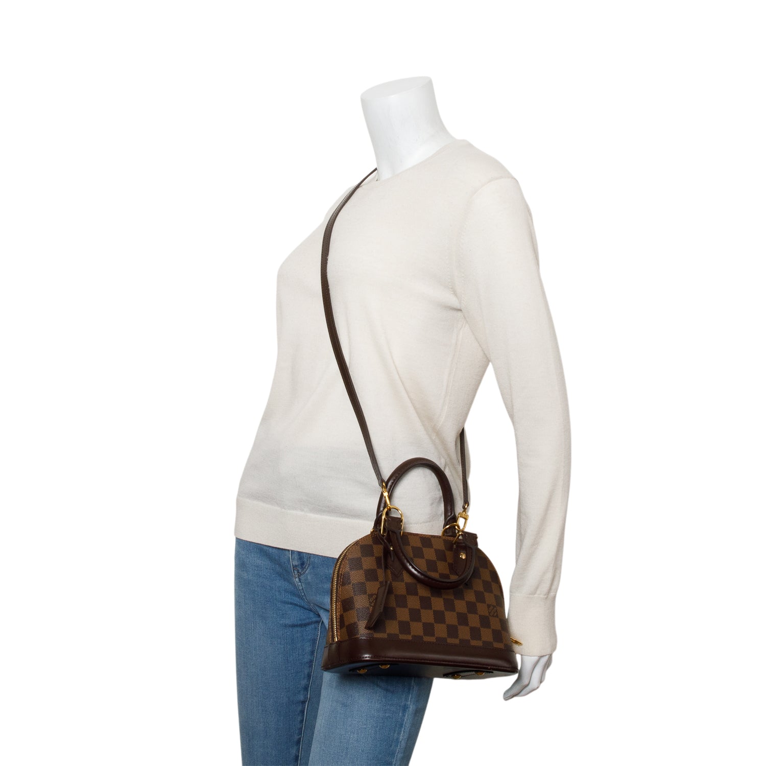 Louis Vuitton Damier Ebene Alma BB w/ Box, Strap & Receipt