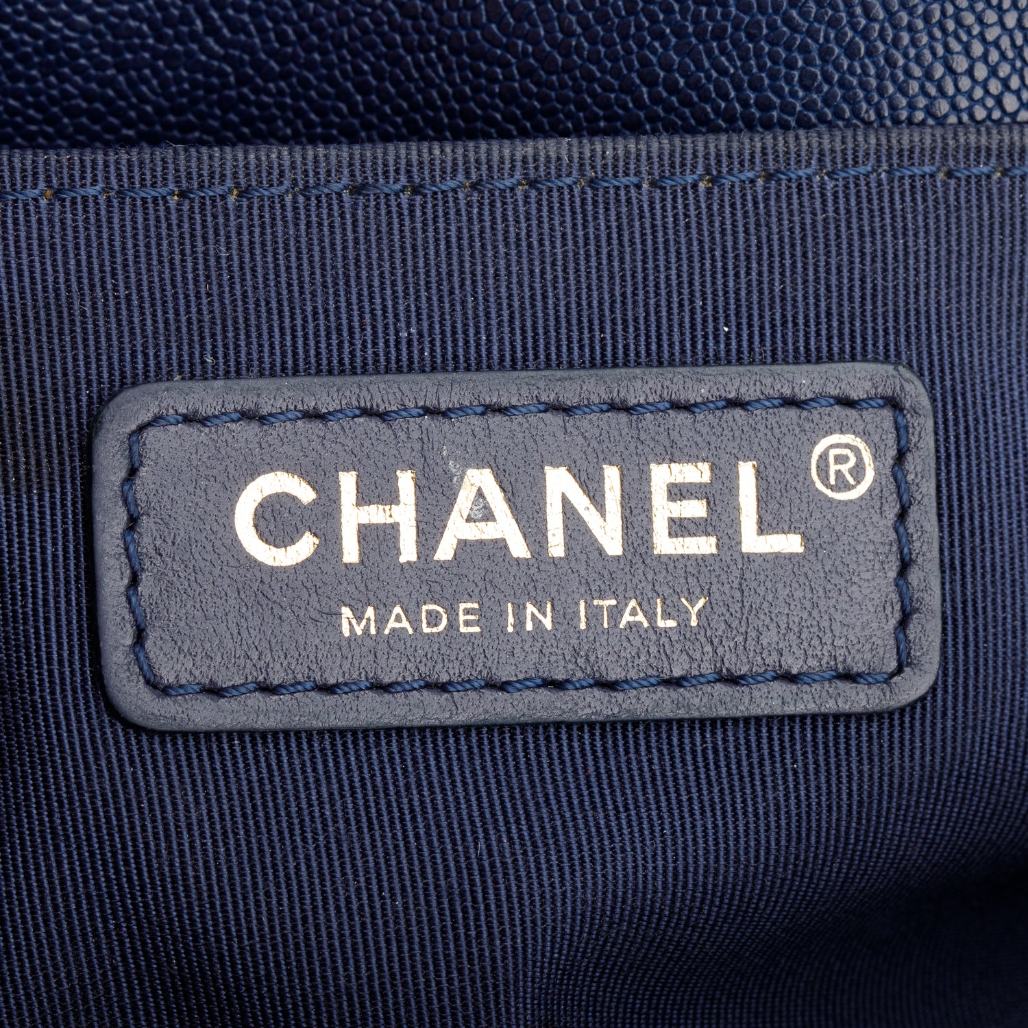 Chanel Blue Caviar Quilted Medium Boy Flap Bag w/ Box