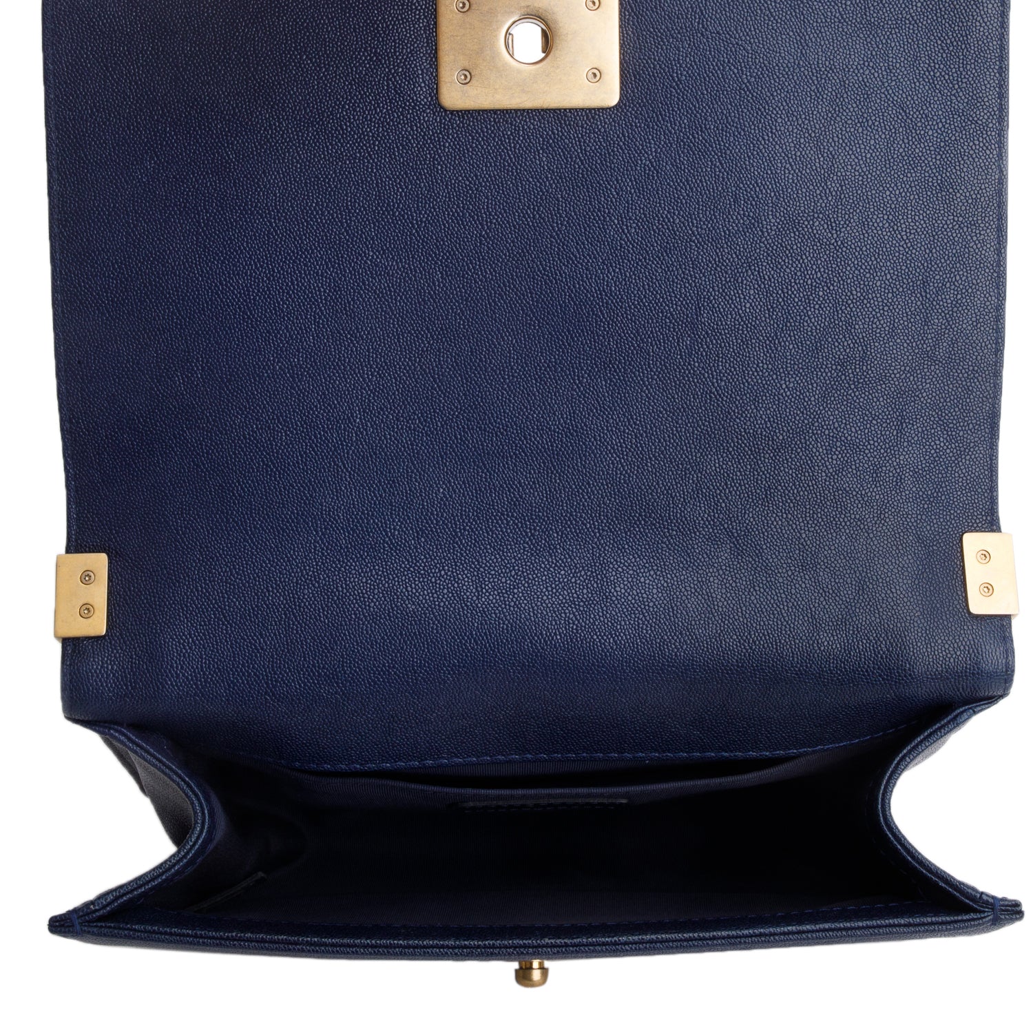 Chanel Blue Caviar Quilted Medium Boy Flap Bag w/ Box