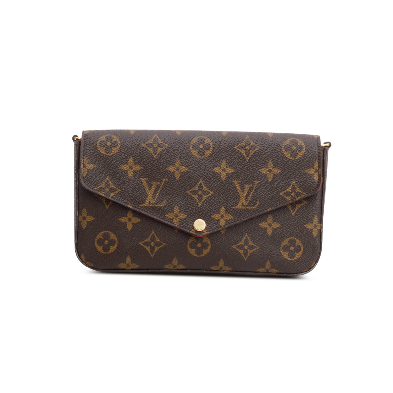 Louis Vuitton Fuschia Monogram Pochette Felicie Wallet on Chain w/ Insert & Box