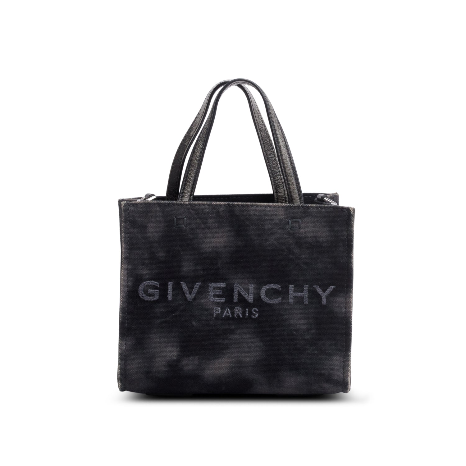 Givenchy 2023 Grey Mini G Tote Canvas Bag w/ Strap