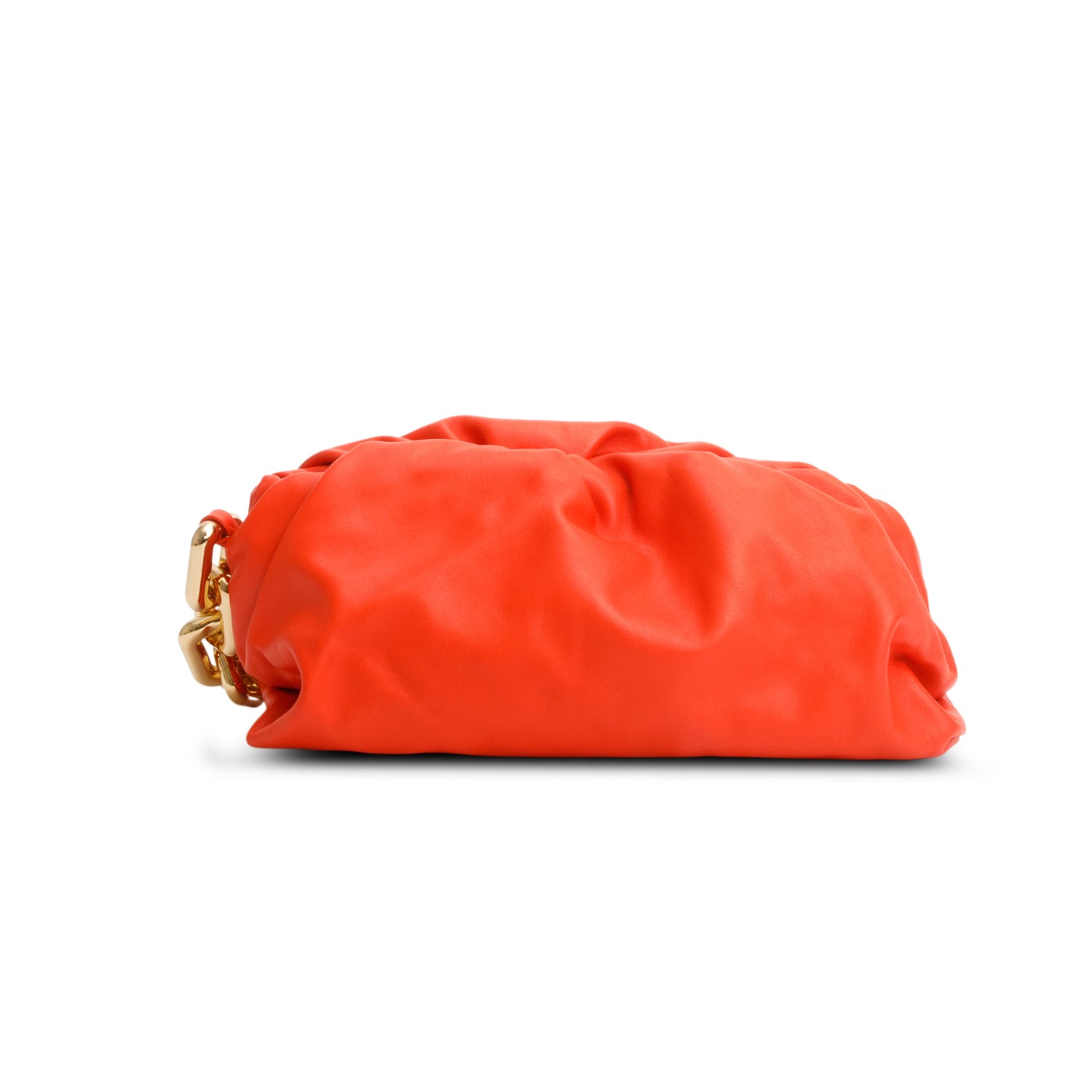 Bottega Veneta Orange Nappa Leather The Chain Pouch