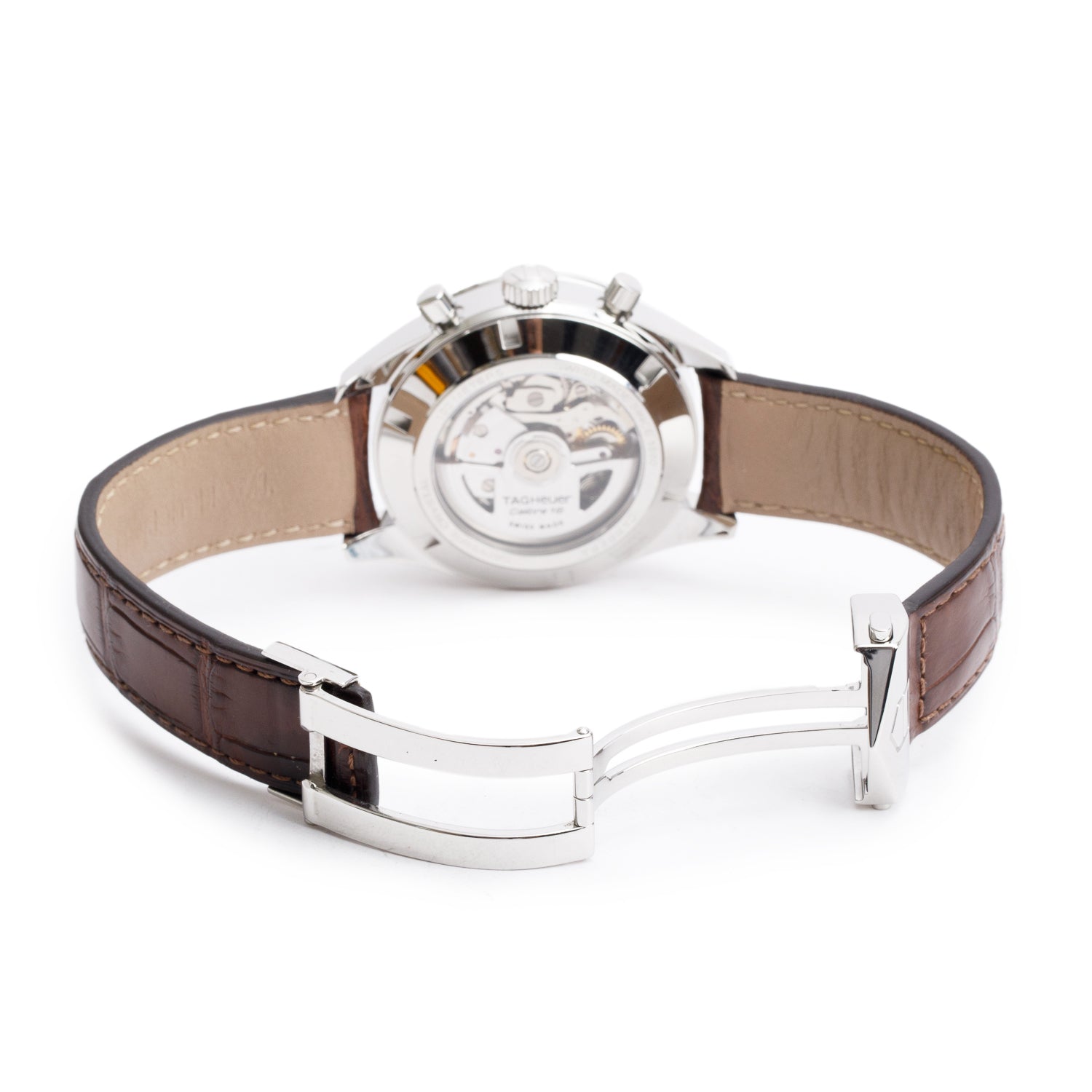 Tag Heuer Stainless Steel Carrera Calibre 16 Heritage 41 MM Automatic Chronograph Watch Silver Dial CAS2112
