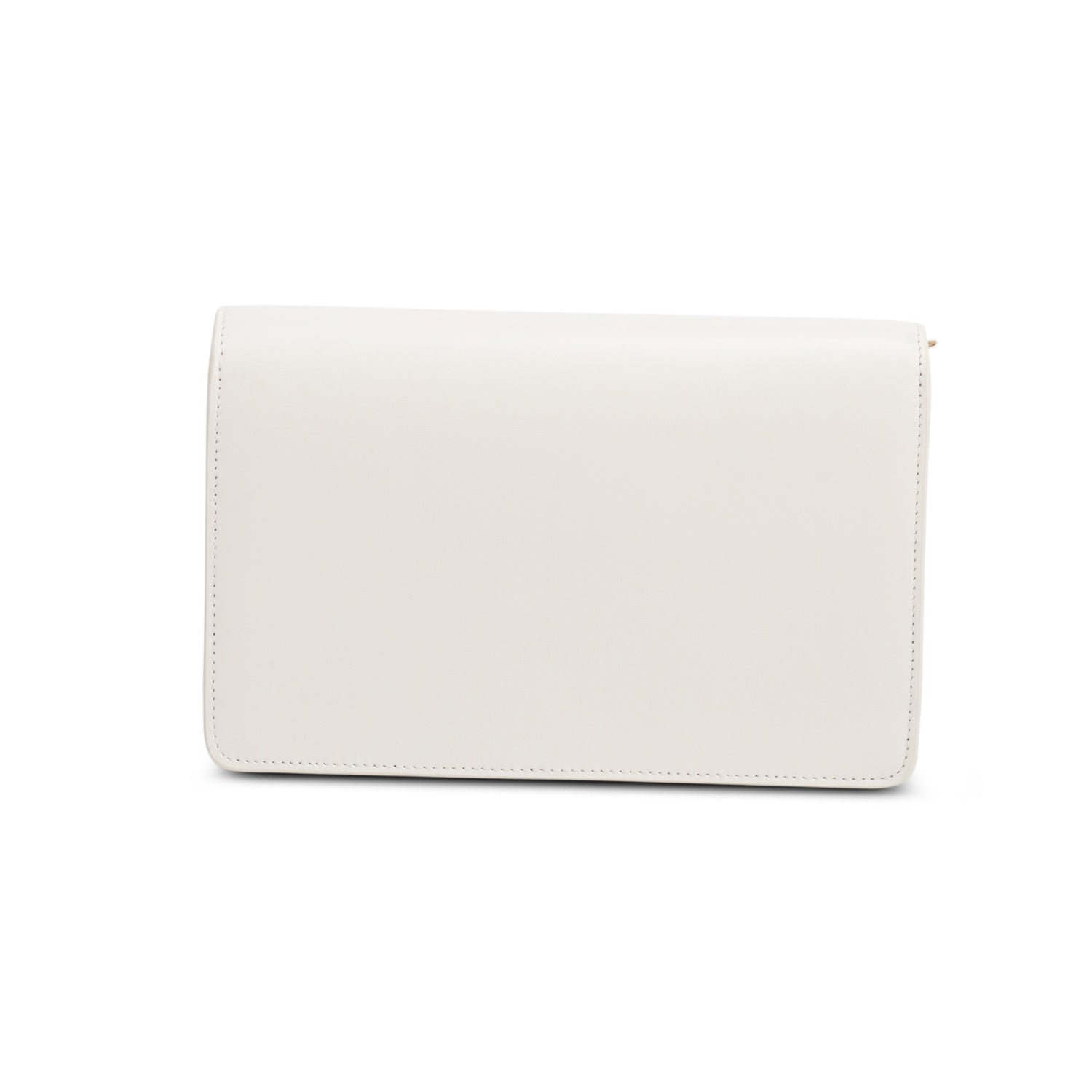 Celine 2025 White Shiny Calfskin Margo Wallet on Chain